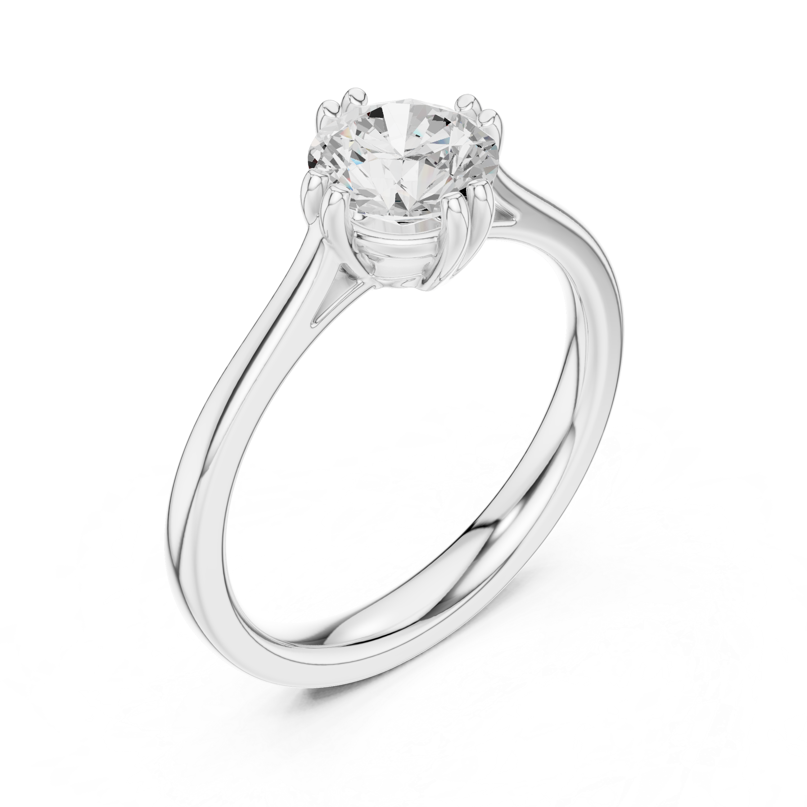 Classic Six Prong Solitaire Engagement Ring 1 CT
