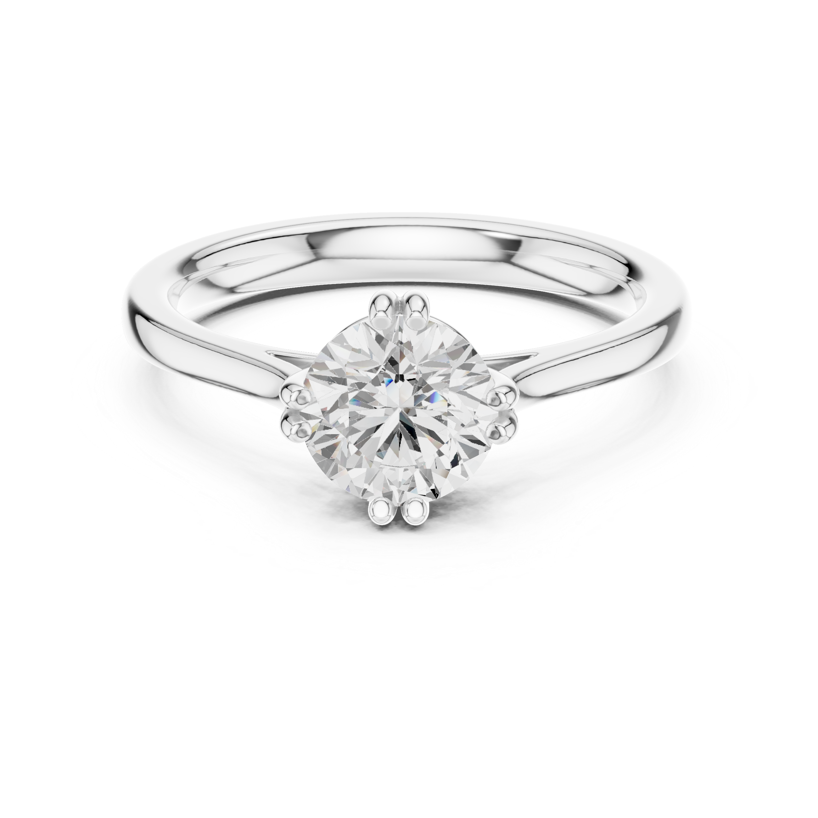 Classic Six Prong Solitaire Engagement Ring 1 CT