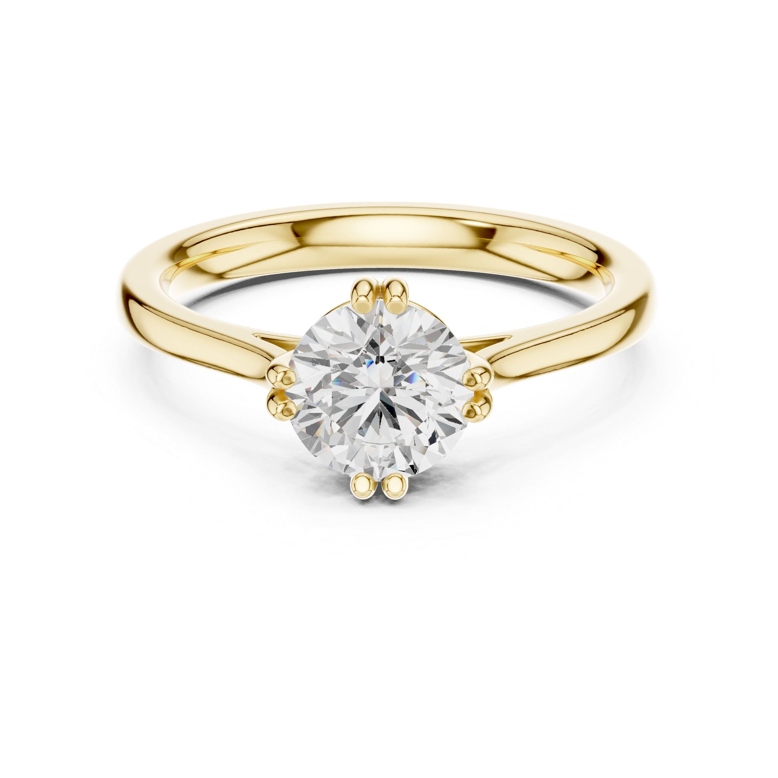 Classic Six Prong Solitaire Engagement Ring 1 CT