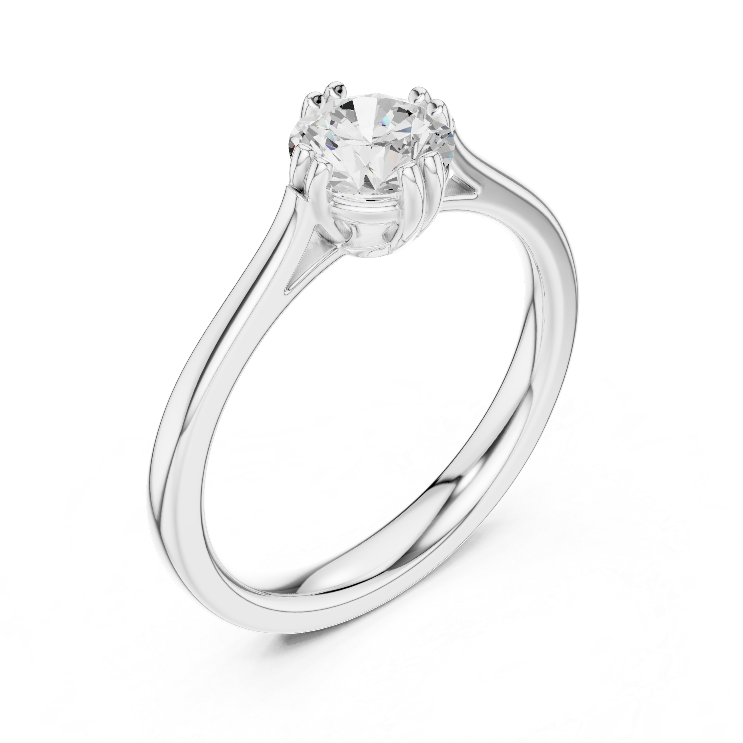 Classic Six Prong Solitaire Engagement Ring 0.85 CT