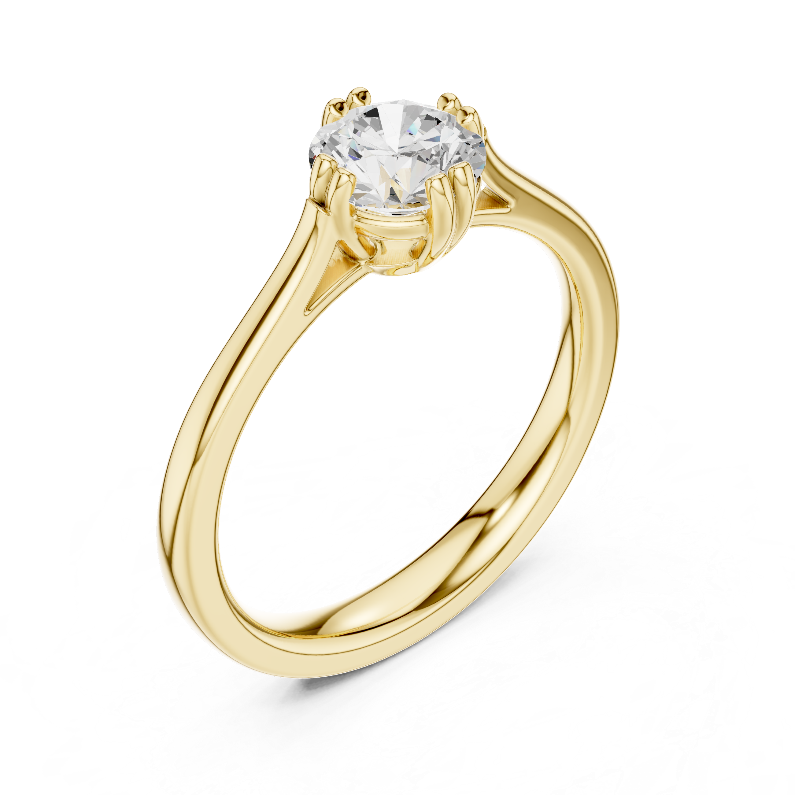 Classic Six Prong Solitaire Engagement Ring 0.85 CT