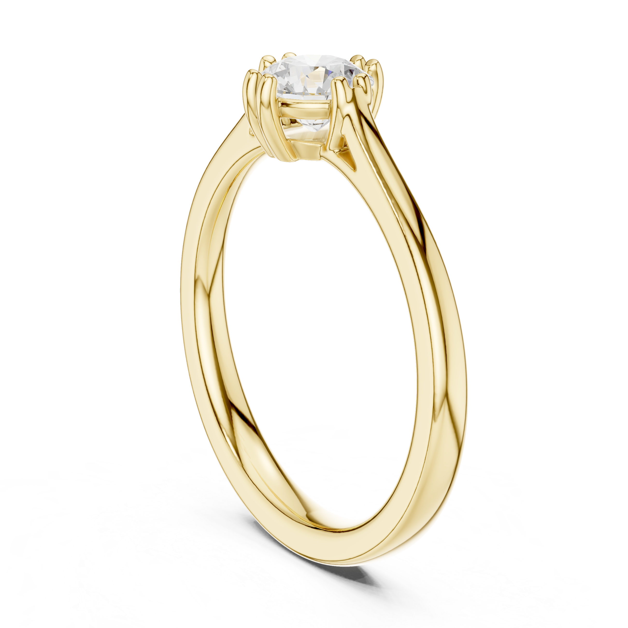 Classic Six Prong Solitaire Engagement Ring 0.50 CT