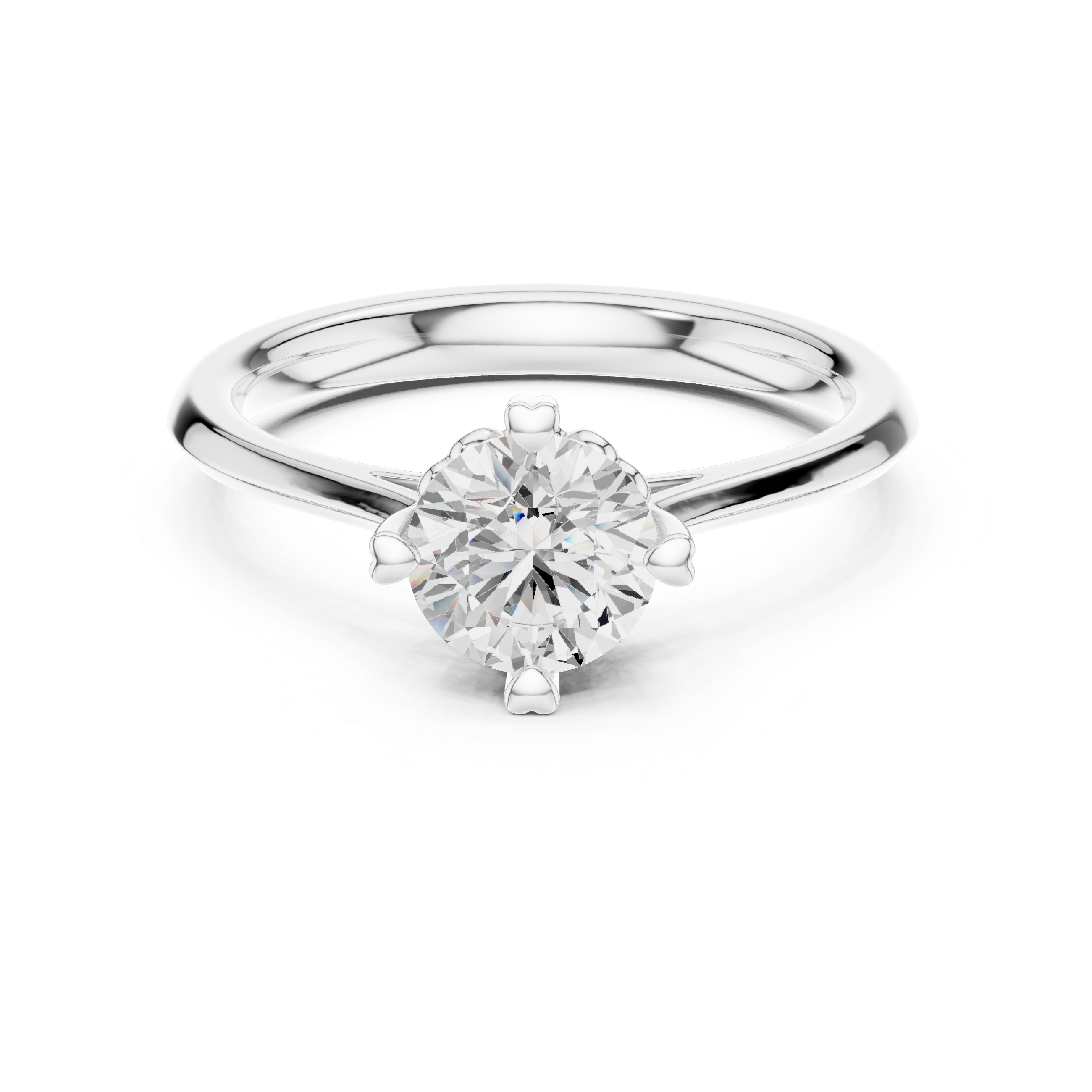 Classic Four Prong Solitaire Engagement Ring 1 CT
