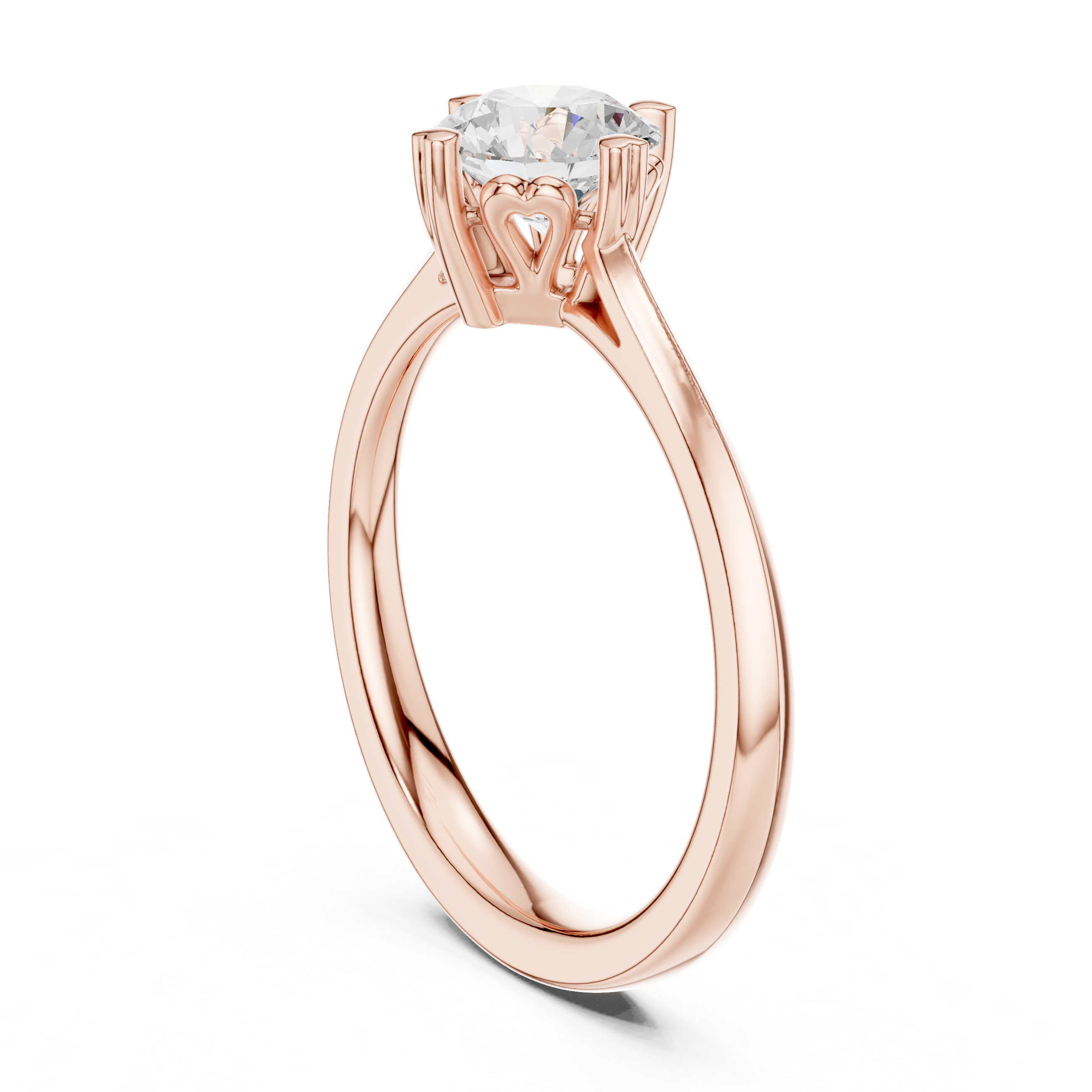 Classic Four Prong Solitaire Engagement Ring 0.85 CT