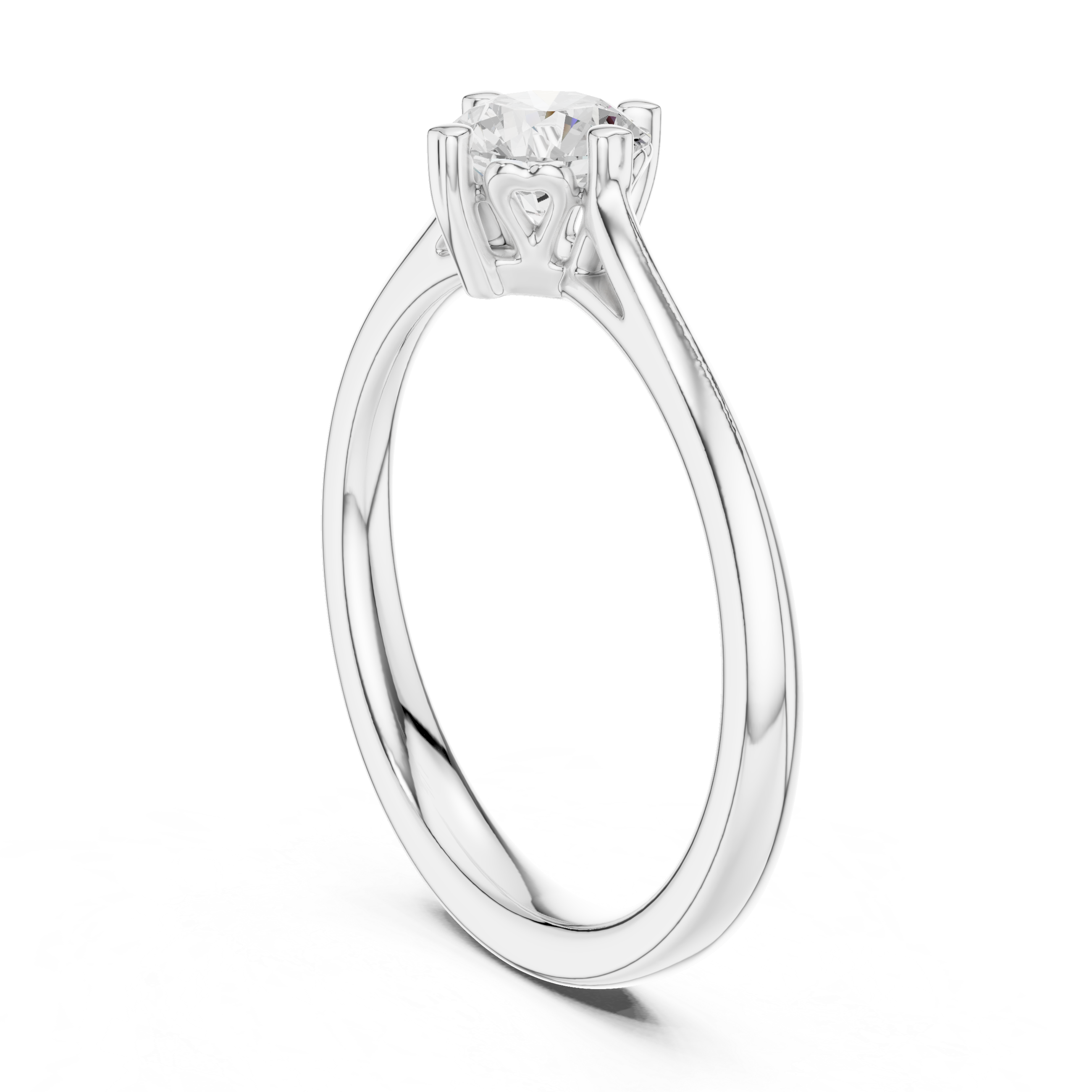 Classic Four Prong Solitaire Engagement Ring 0.50 CT