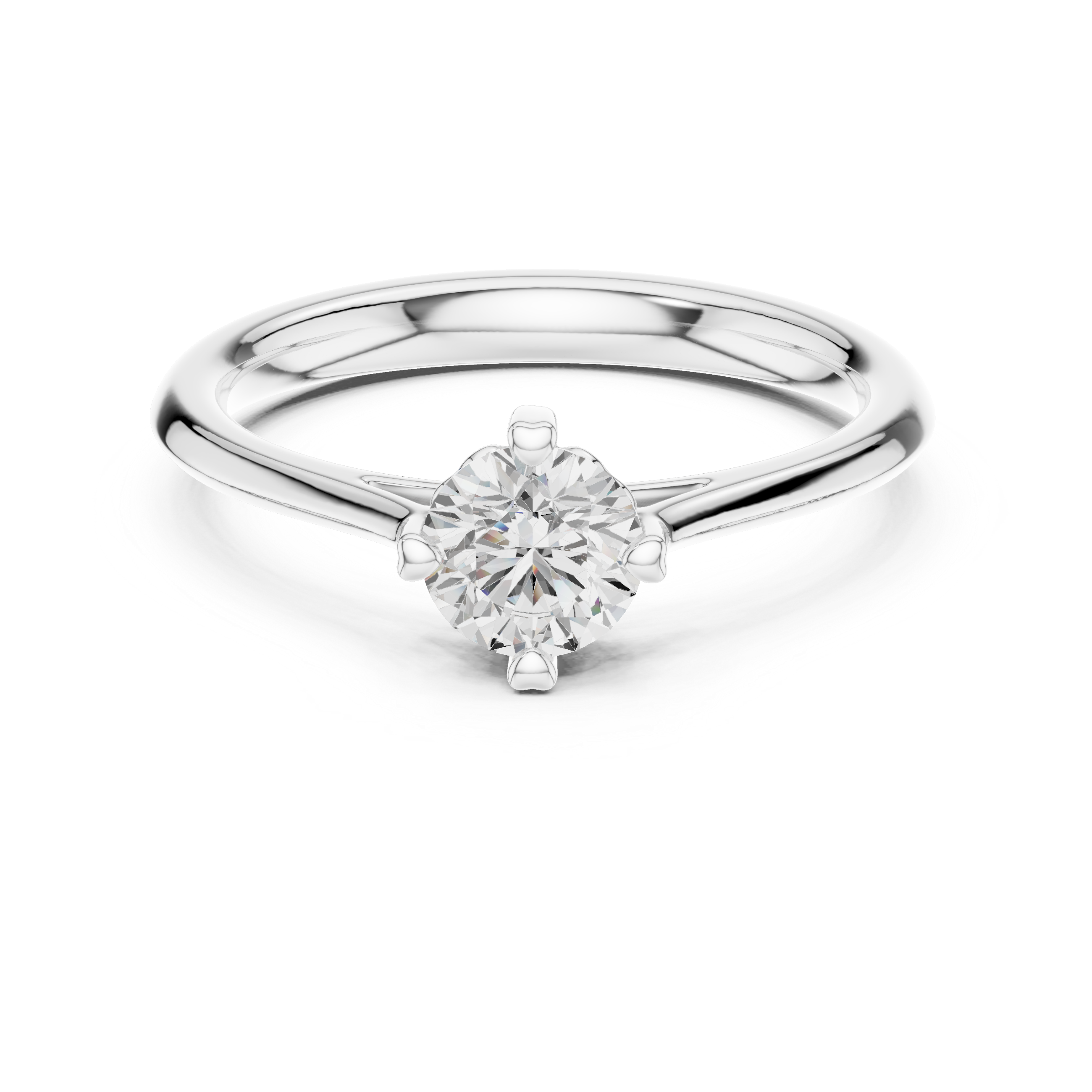 Classic Four Prong Solitaire Engagement Ring 0.50 CT