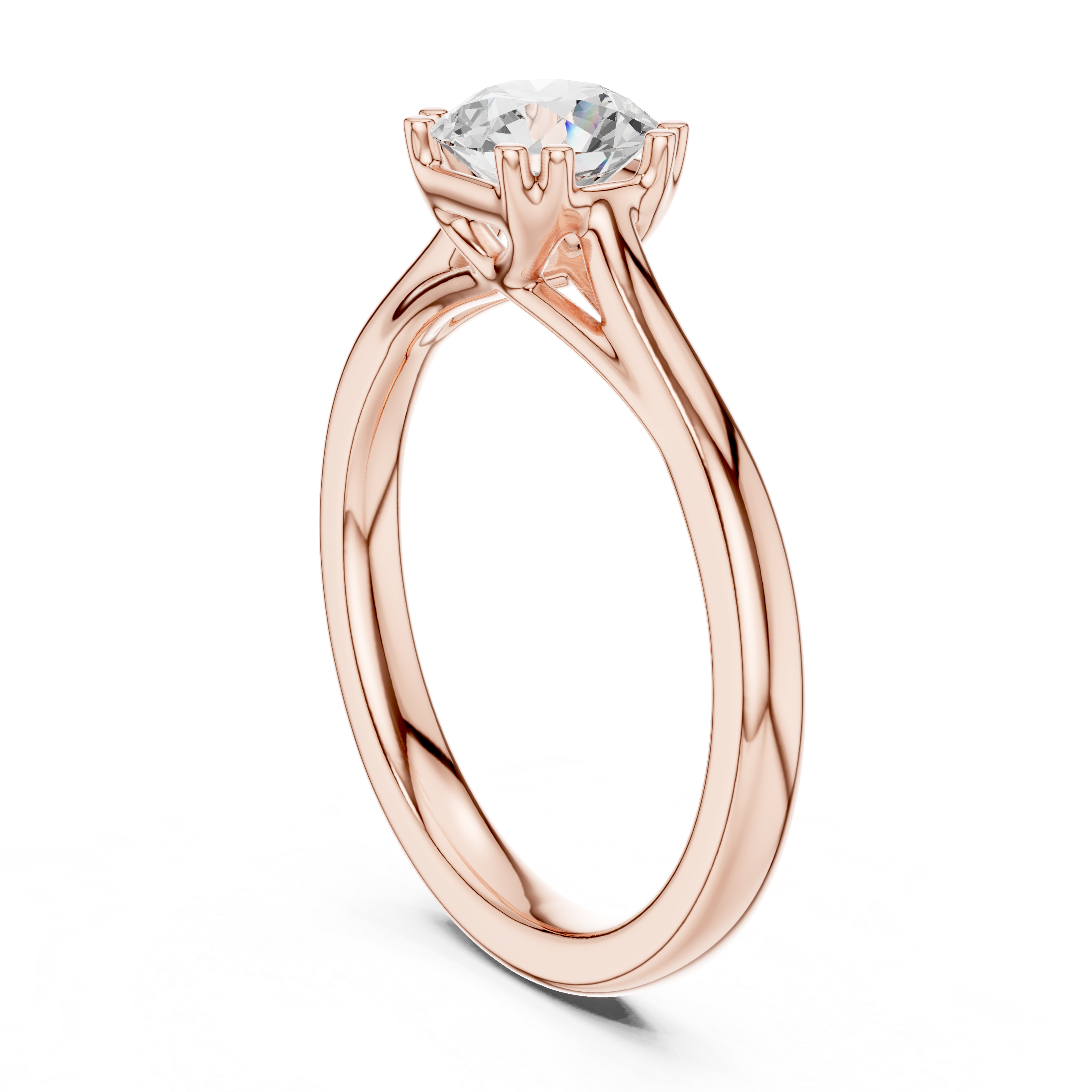 Classic Basket Solitaire Engagement Ring 0.85 CT