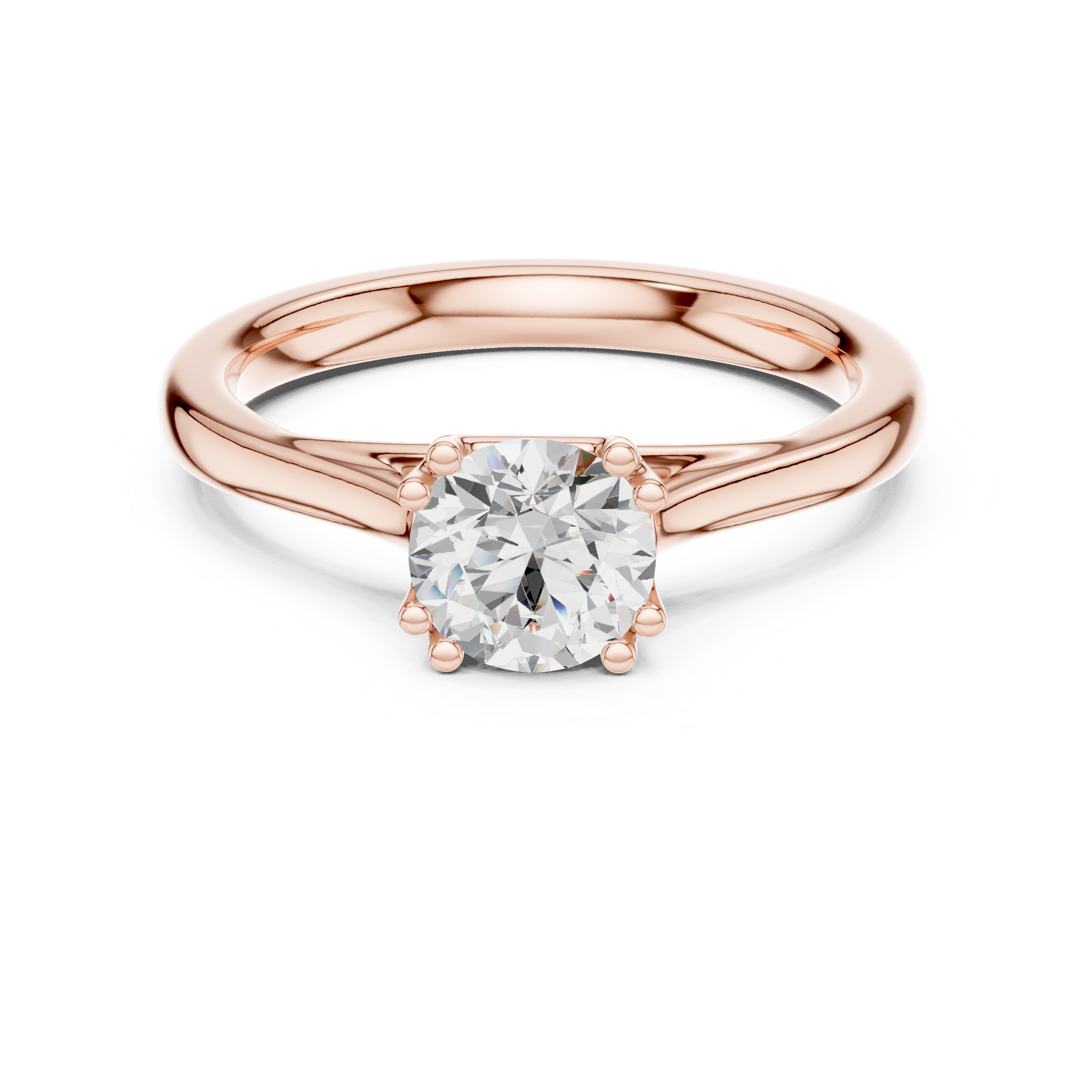 Classic Basket Solitaire Engagement Ring 0.85 CT