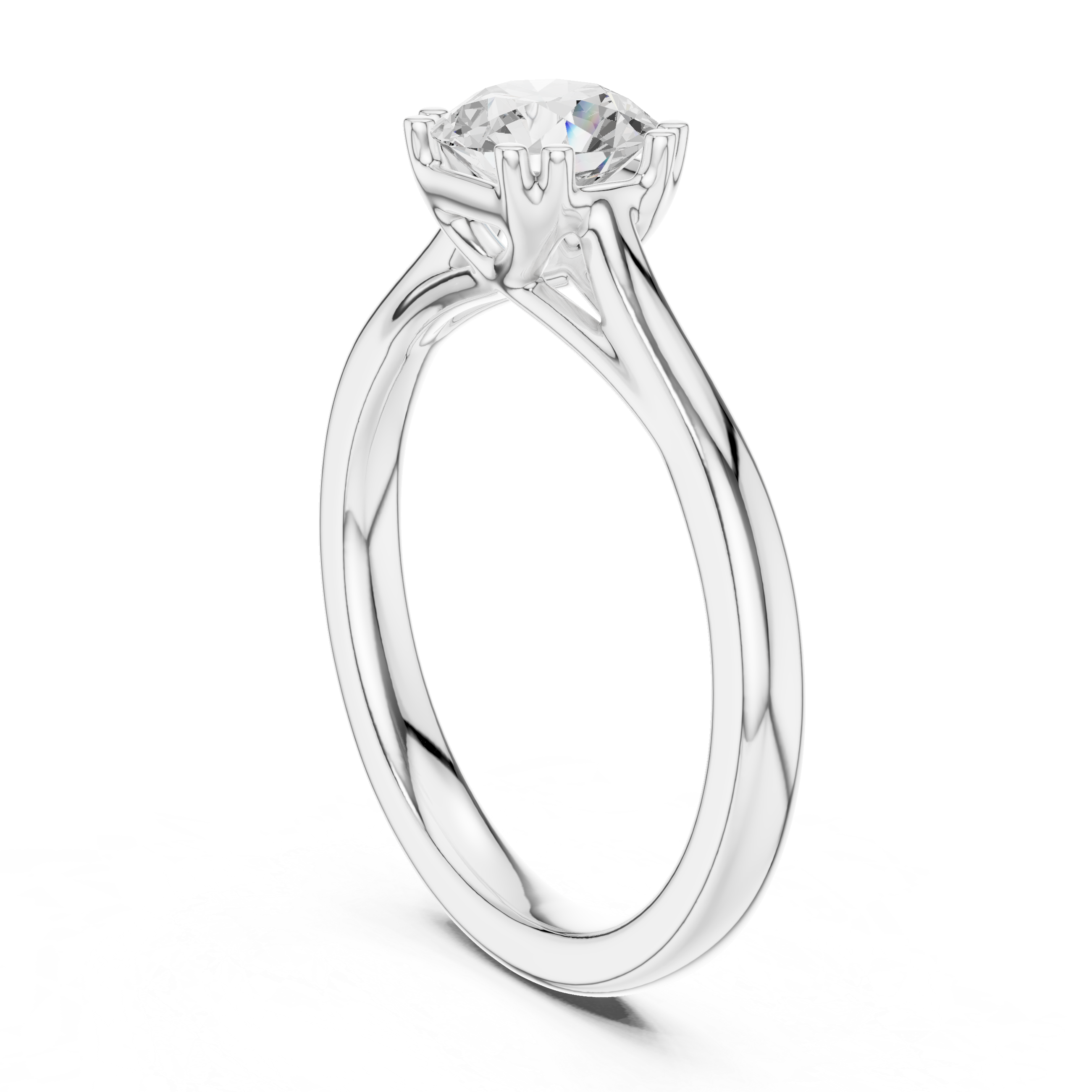 Classic Basket Solitaire Engagement Ring 0.85 CT