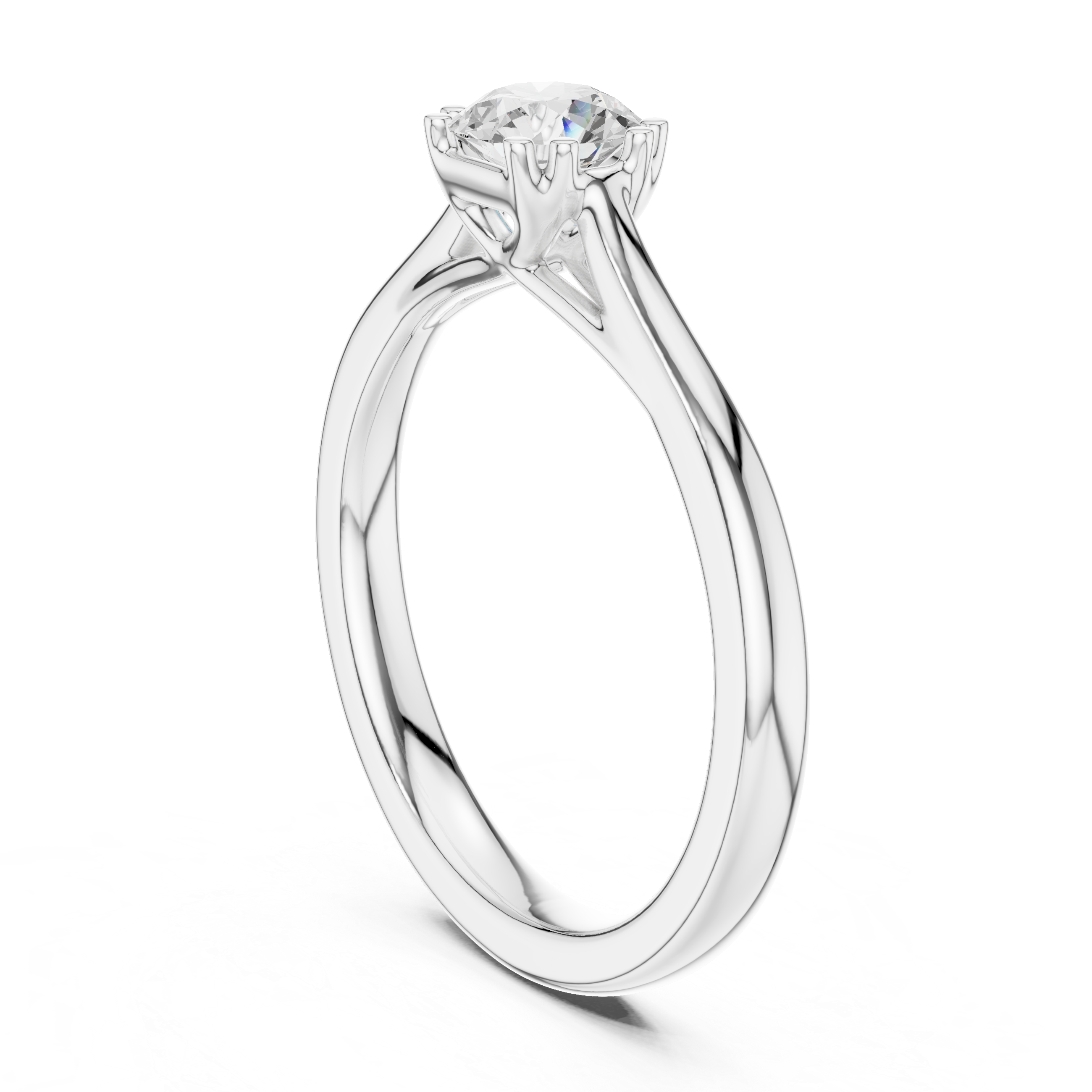 Minimal Solitaire Engagement Ring 0.50 CT