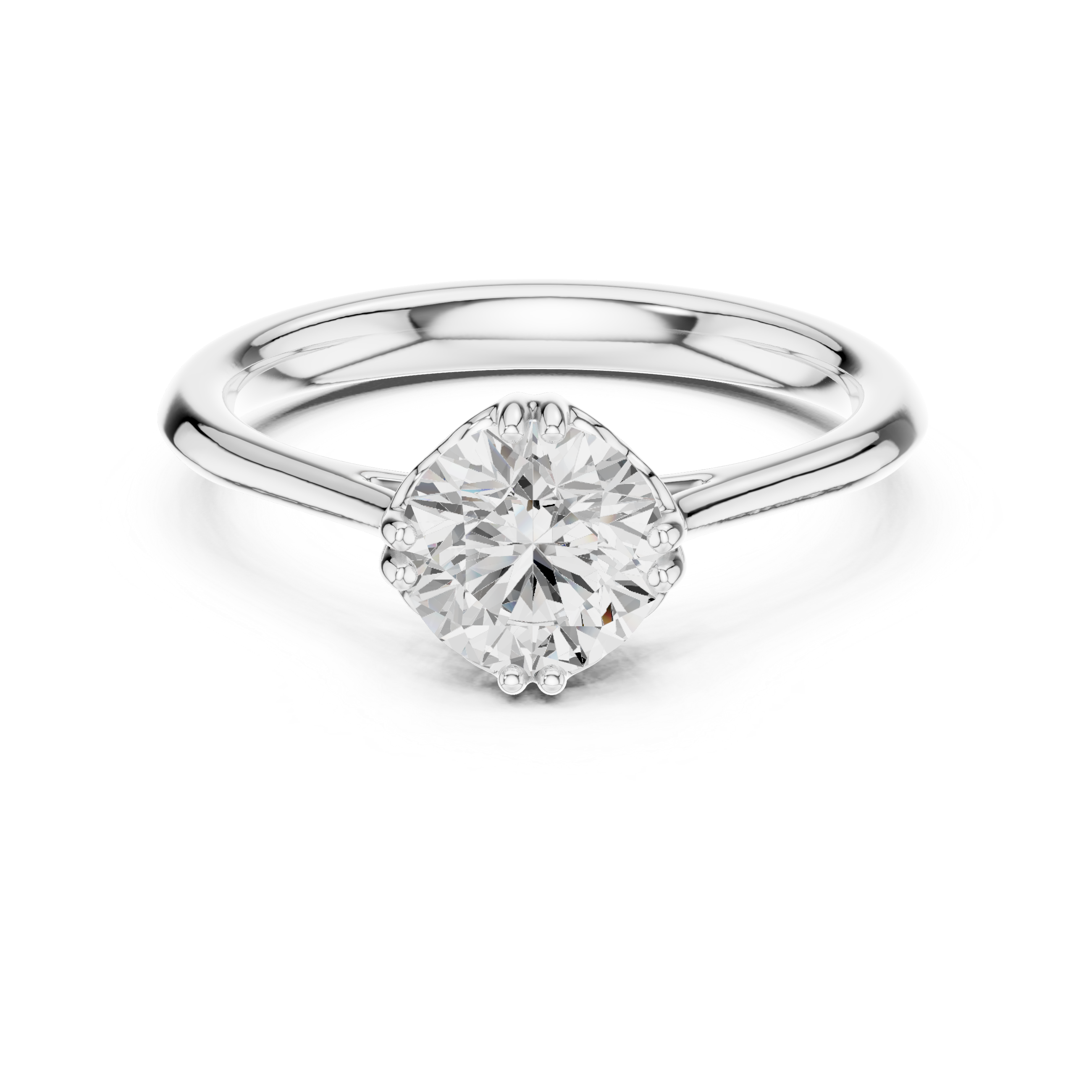 Classic Cathedral Solitaire Engagement Ring 1 CT