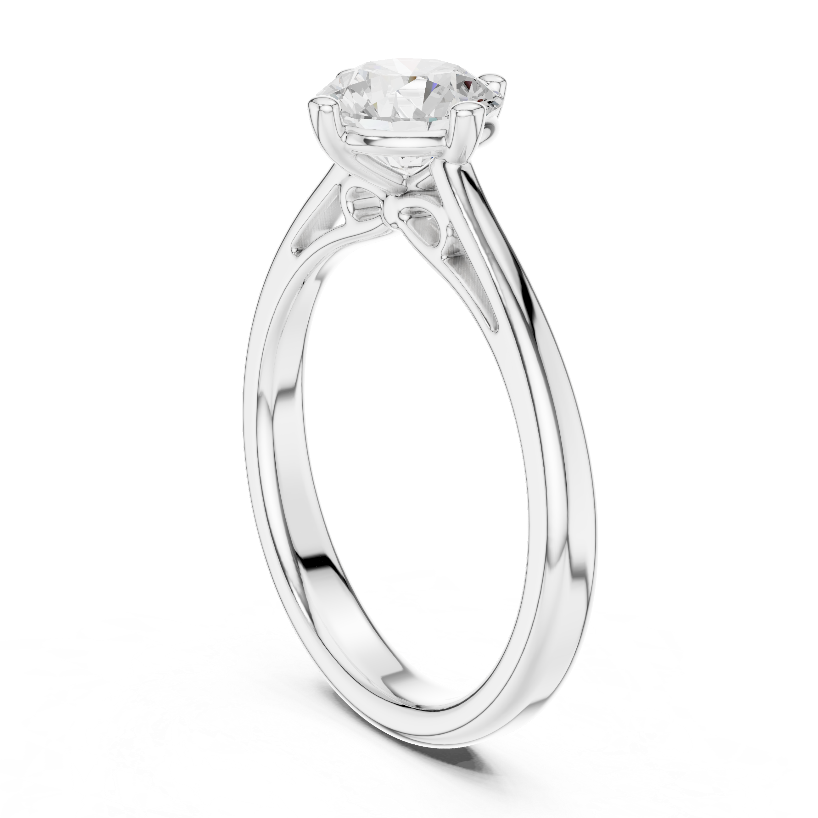Vintage Cathedral Solitaire Engagement Ring 1.00 CT