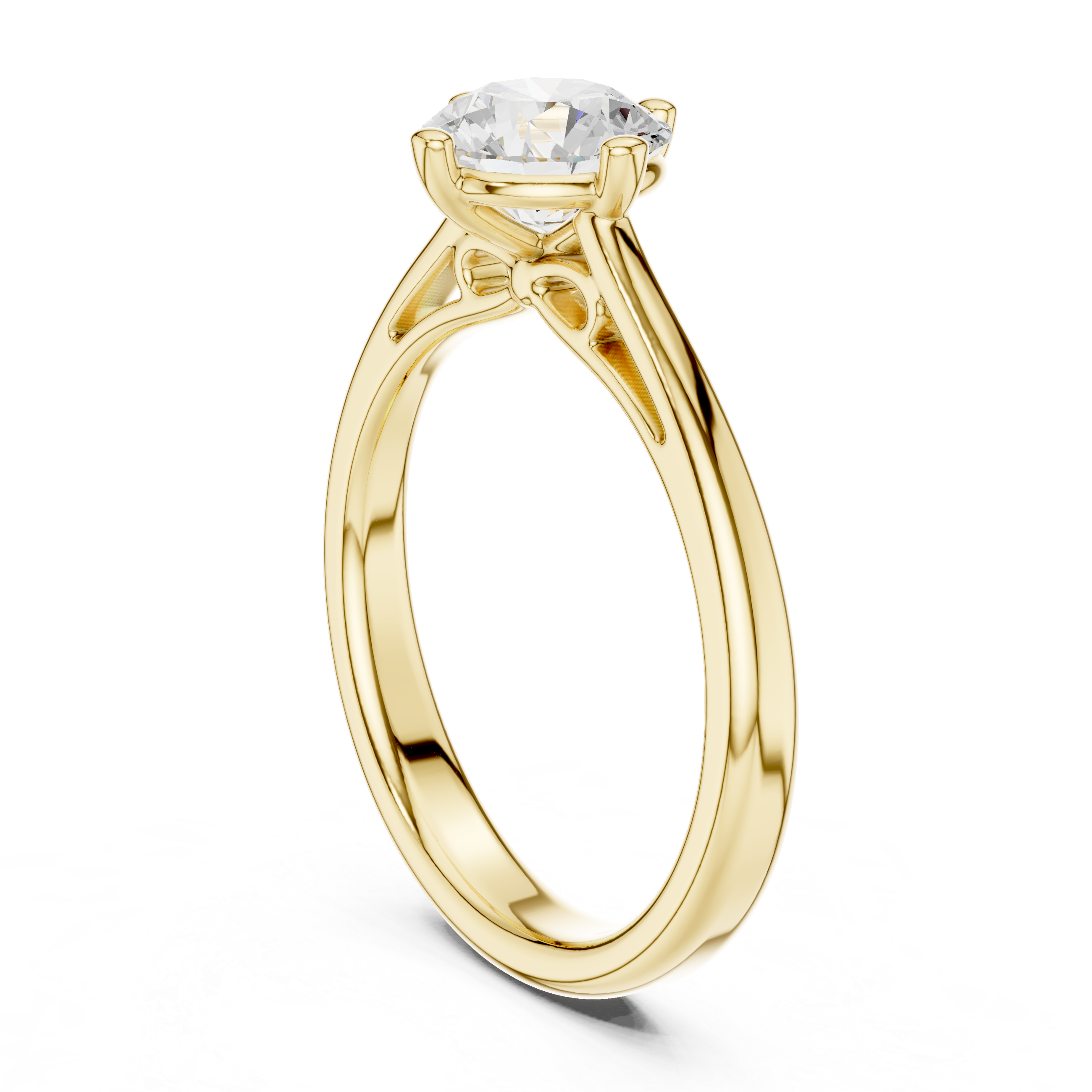 Vintage Cathedral Solitaire Engagement Ring 1.00 CT