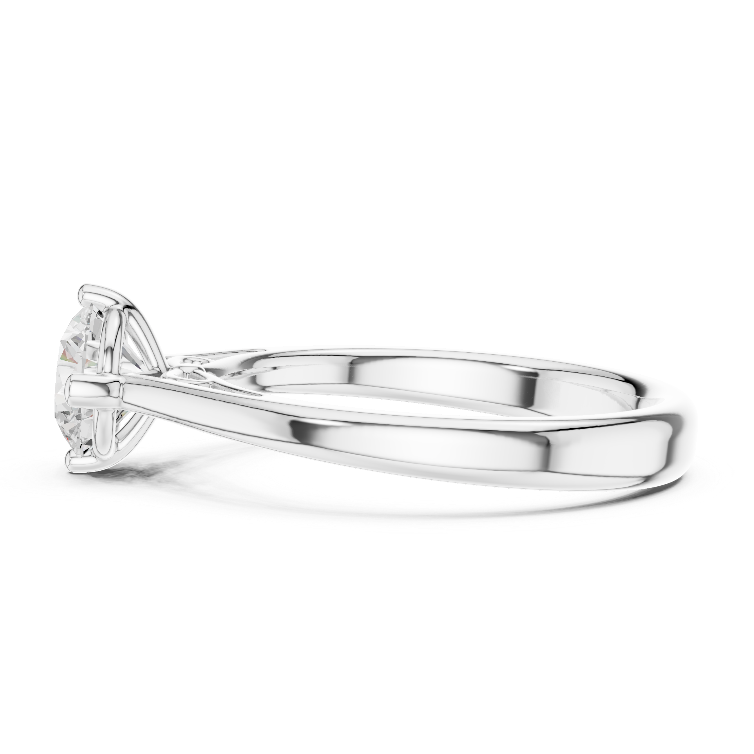 Vintage Cathedral Solitaire Engagement Ring 0.85 CT