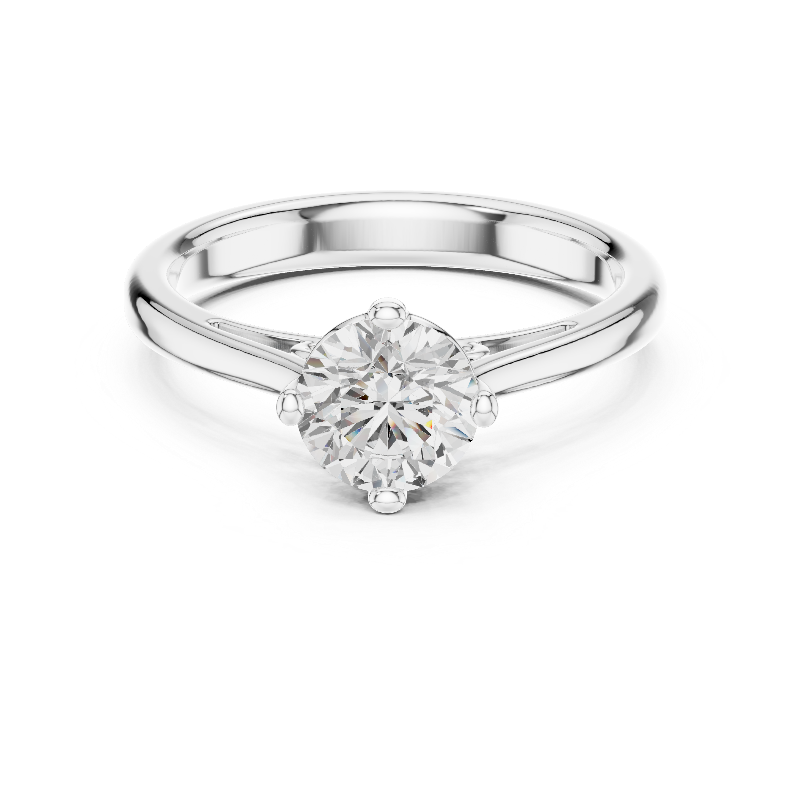 Vintage Cathedral Solitaire Engagement Ring 0.85 CT