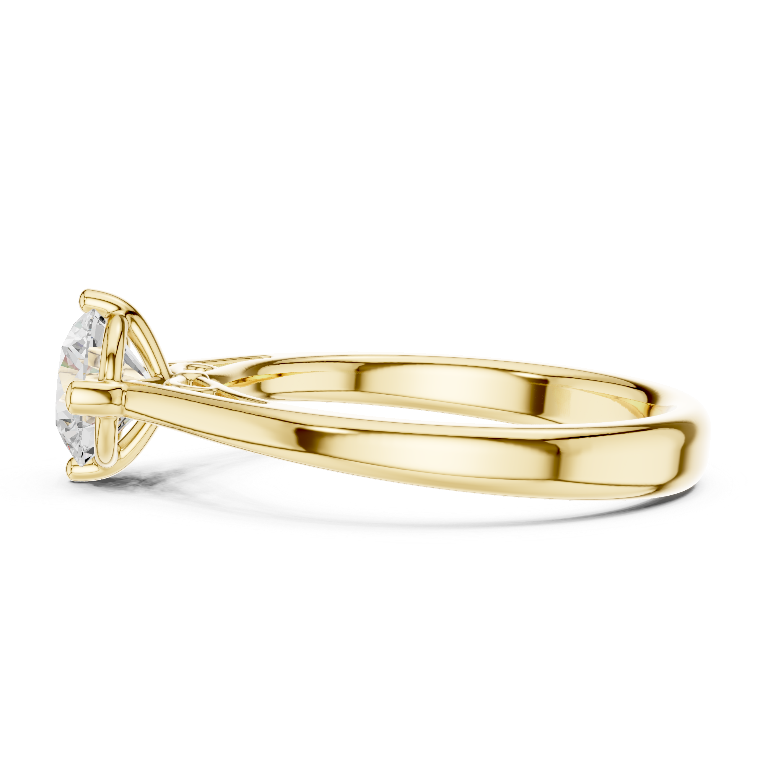 Vintage Cathedral Solitaire Engagement Ring 0.85 CT