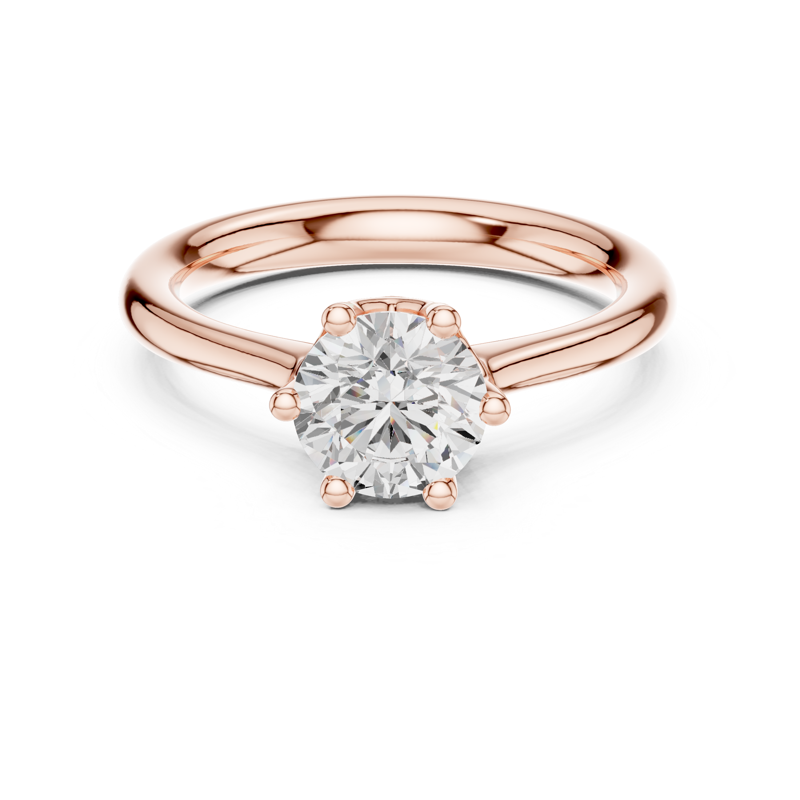 Classic Round Solitaire Engagement Ring 1.10 CT