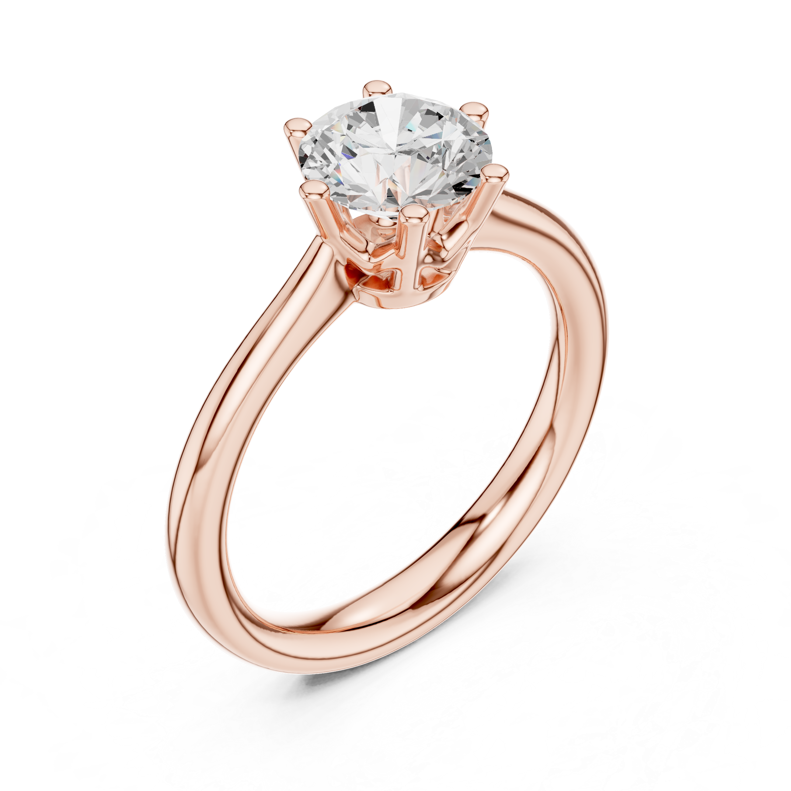 Classic Round Solitaire Engagement Ring 1.17 CT