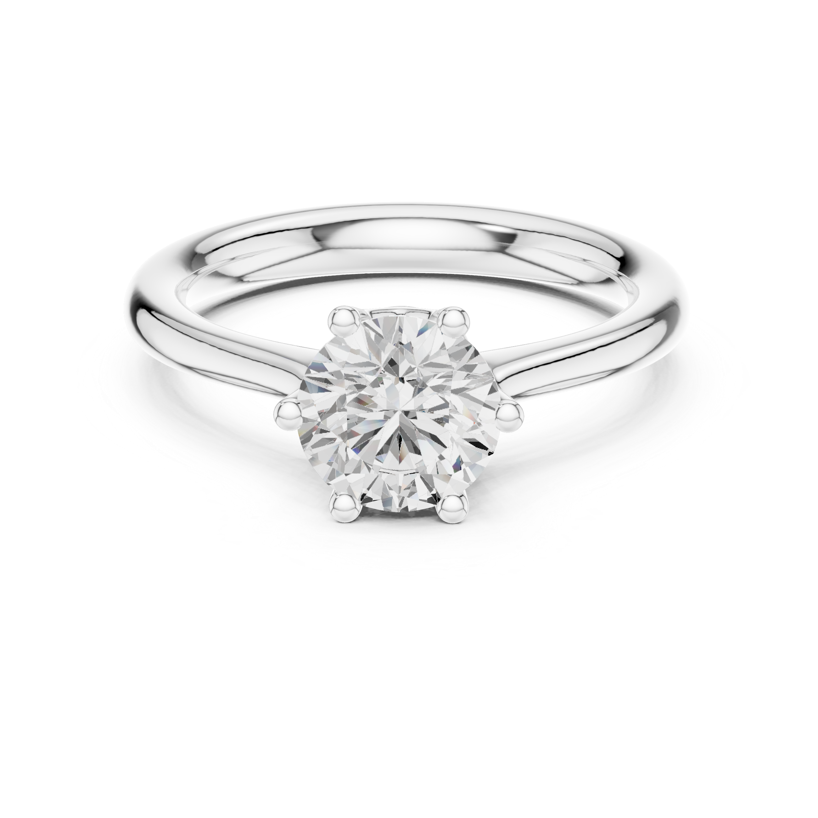 Classic Round Solitaire Engagement Ring 1.17 CT