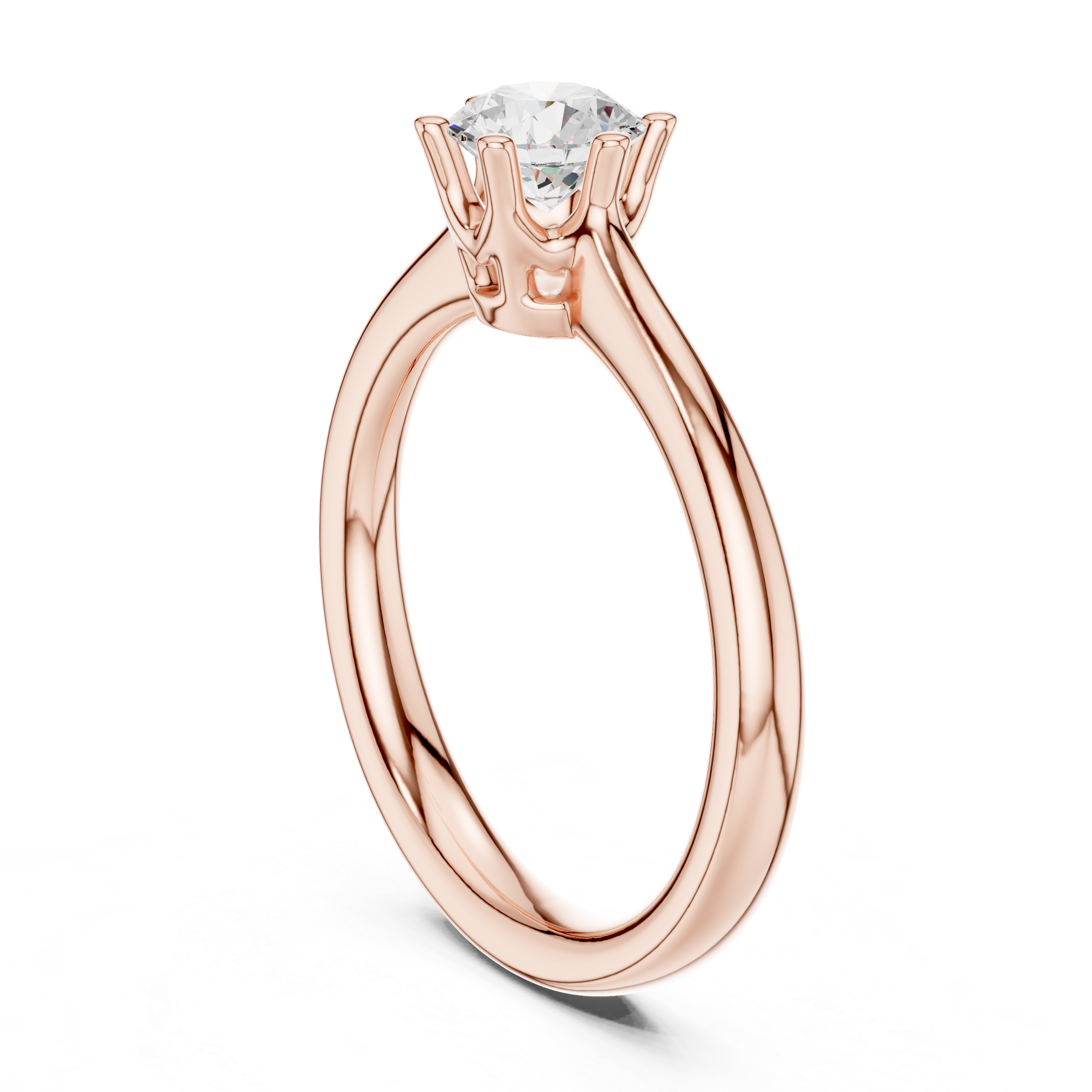 Classic Round Solitaire Engagement Ring 0.63 CT