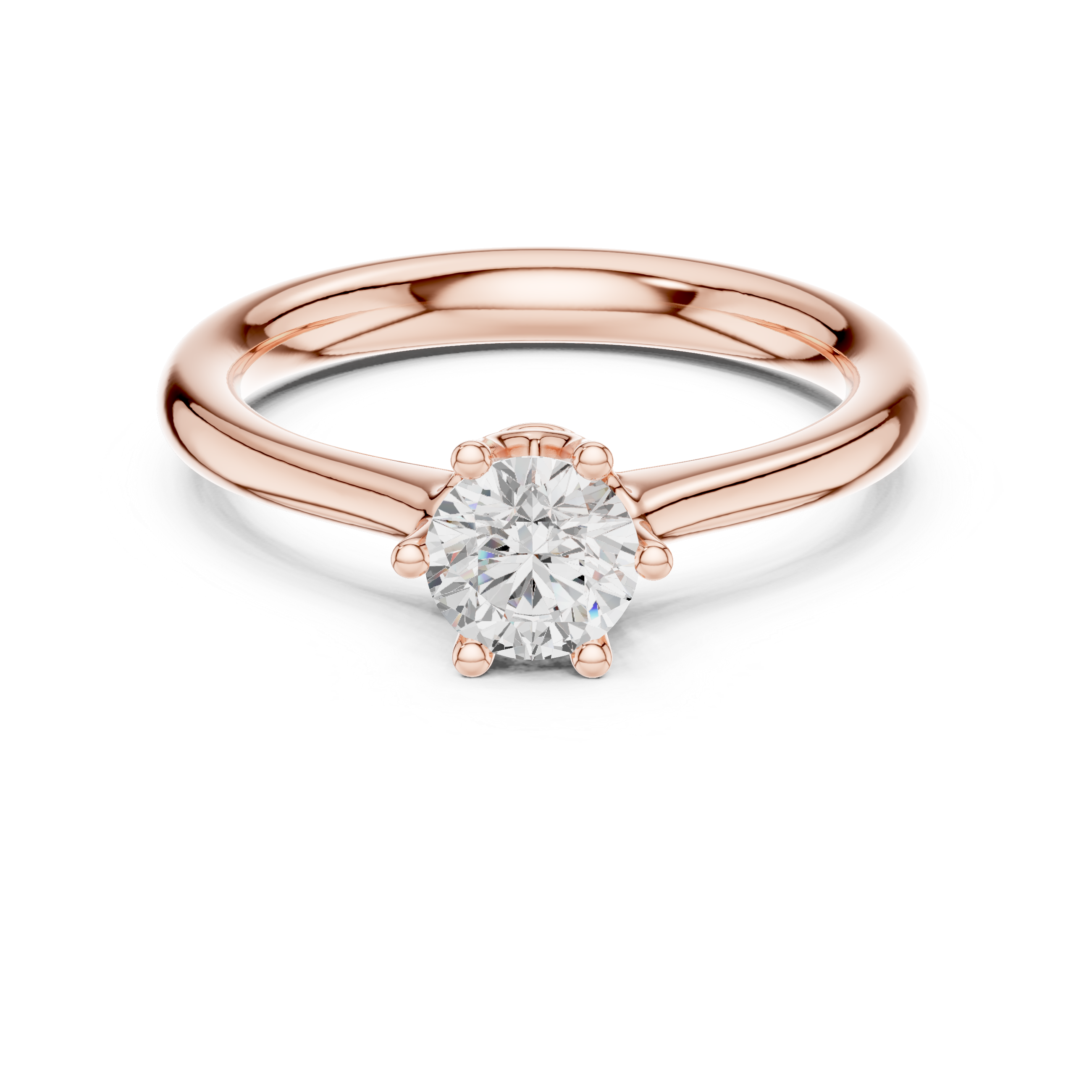 Classic Round Solitaire Engagement Ring 0.63 CT