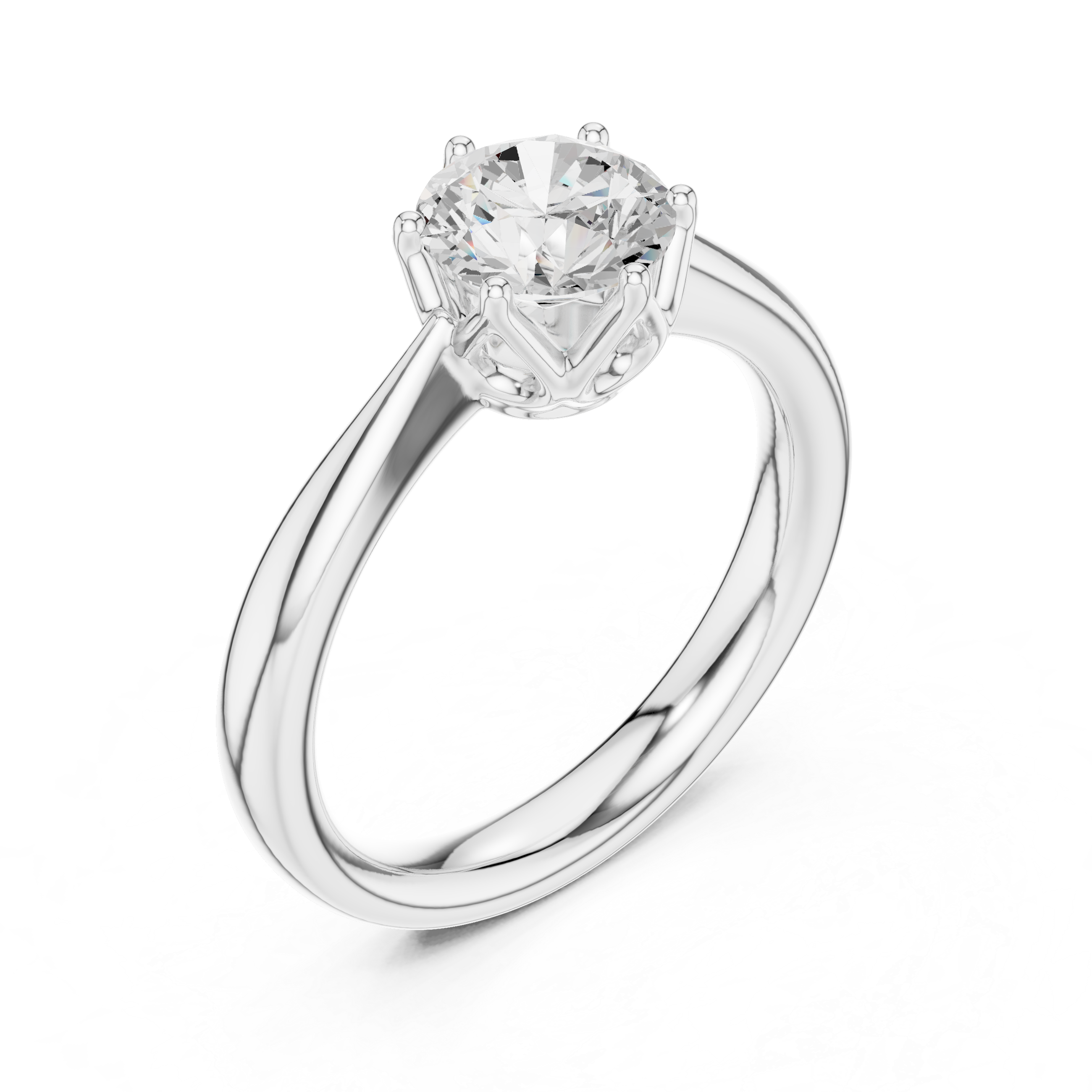 Classic Round Solitaire Engagement Ring 1.13 CT