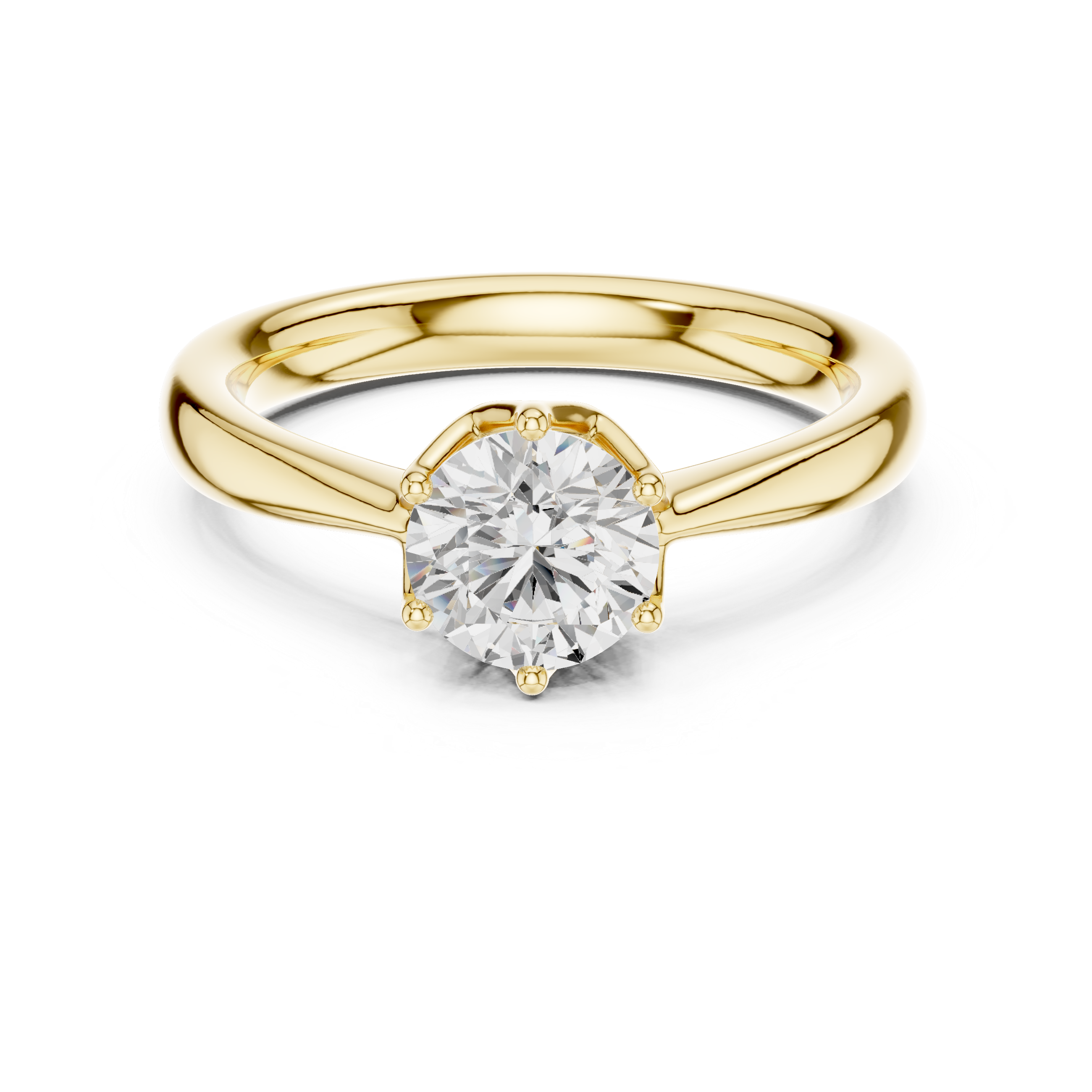 Classic Round Solitaire Engagement Ring 0.90 CT