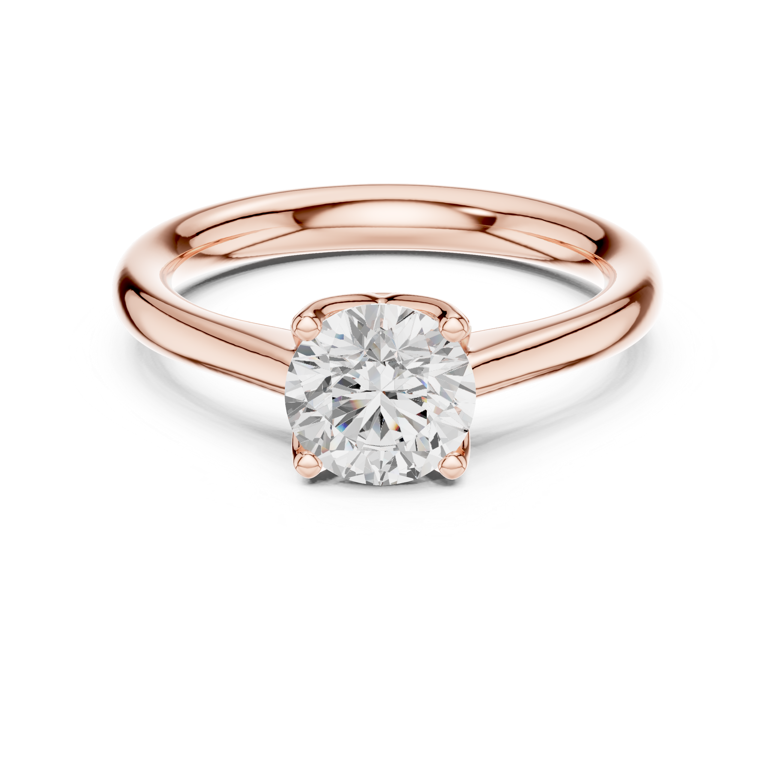 Classic Round Solitaire Engagement Ring 1.10 CT