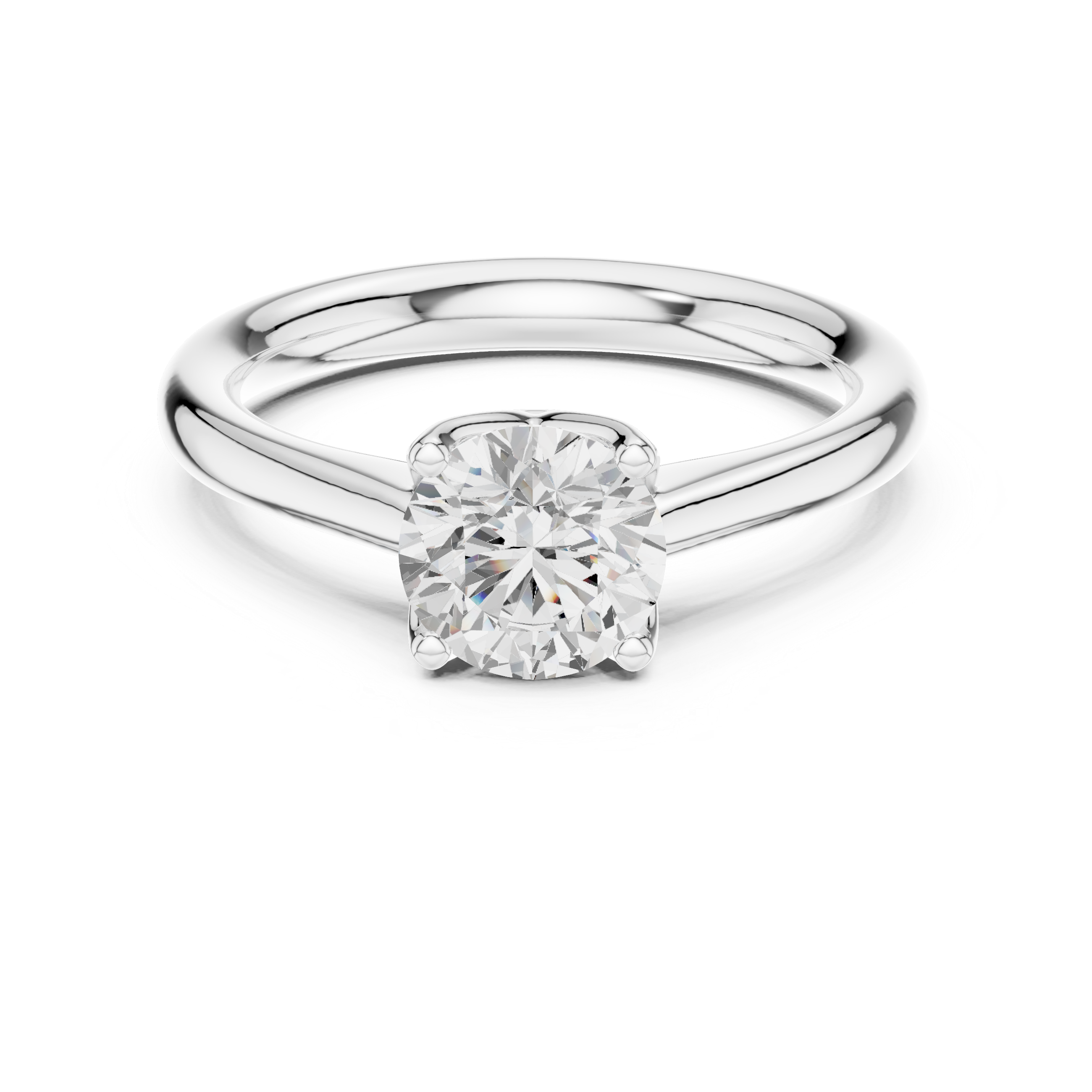 Classic Round Solitaire Engagement Ring 1.10 CT