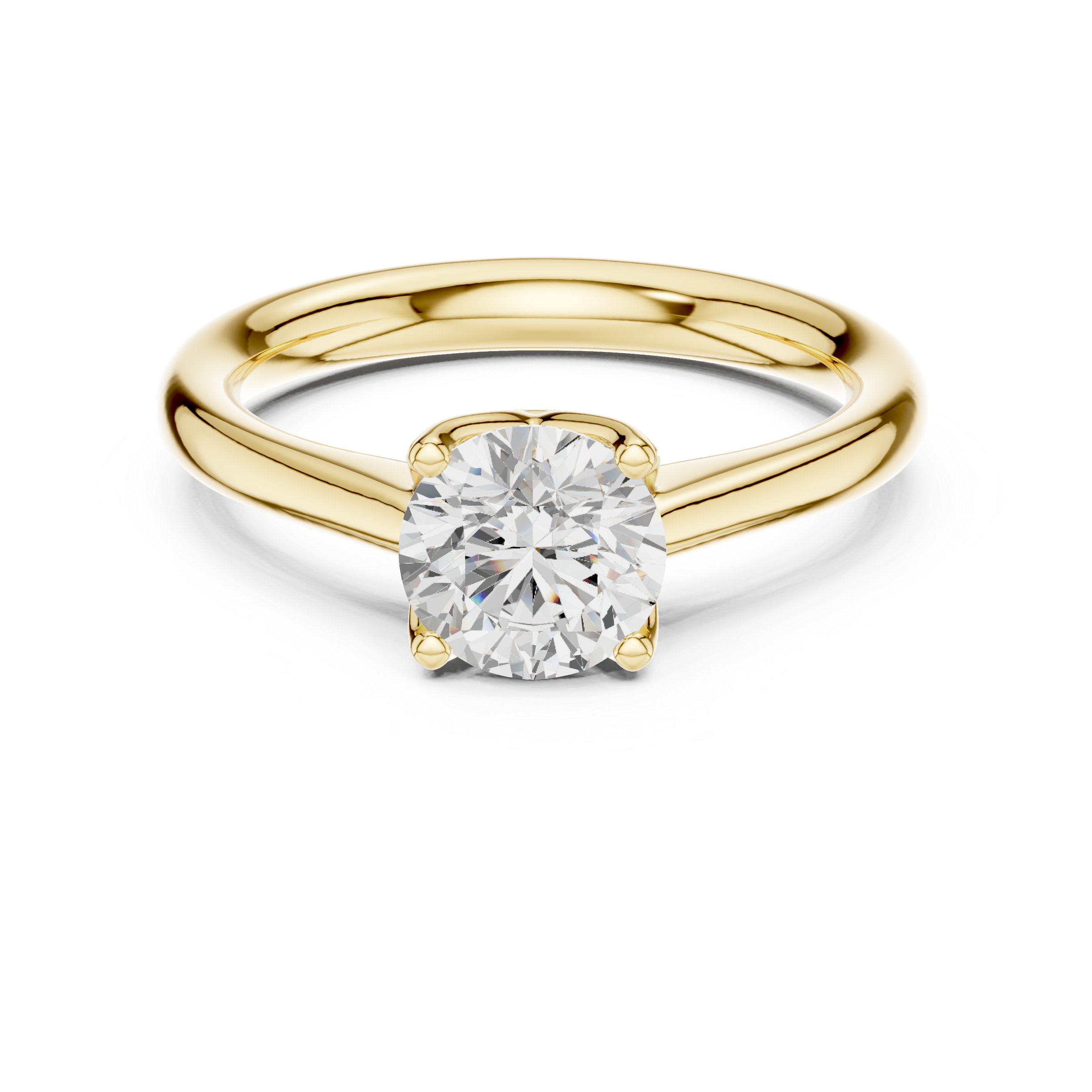 Classic Round Solitaire Engagement Ring 1.10 CT