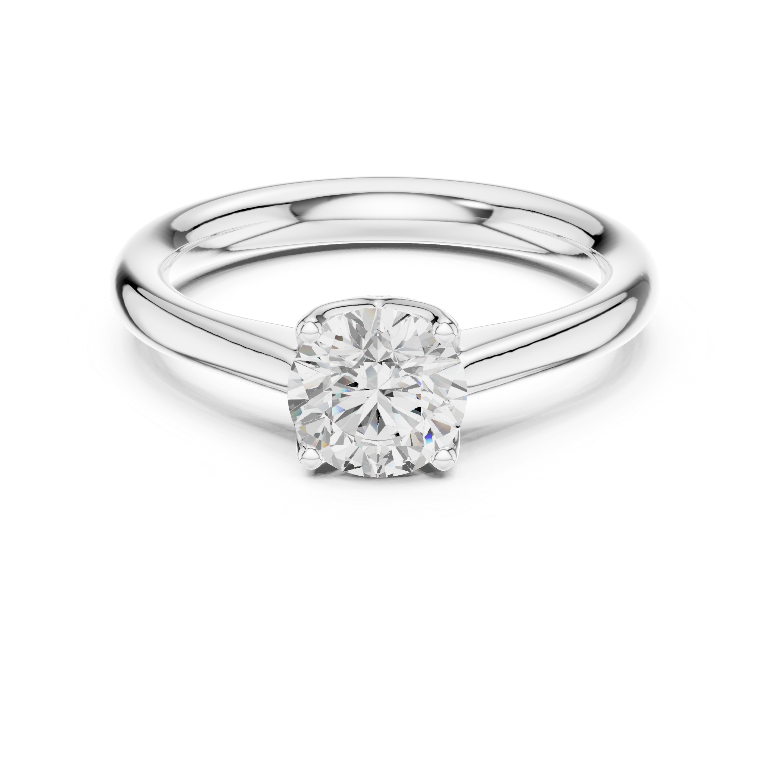Classic Round Solitaire Engagement Ring 0.90 CT