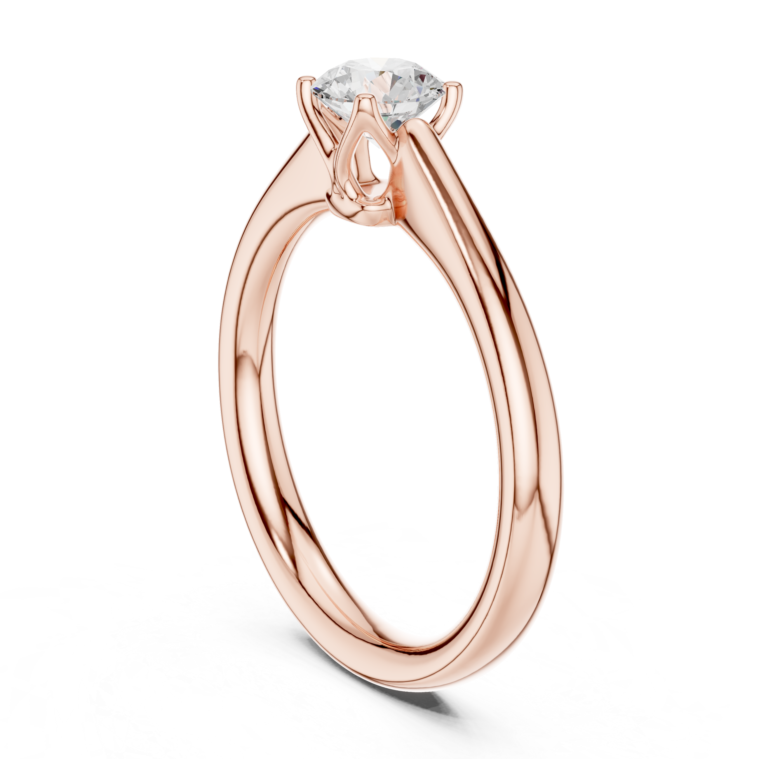 Classic Round Solitaire Engagement Ring 0.61 CT