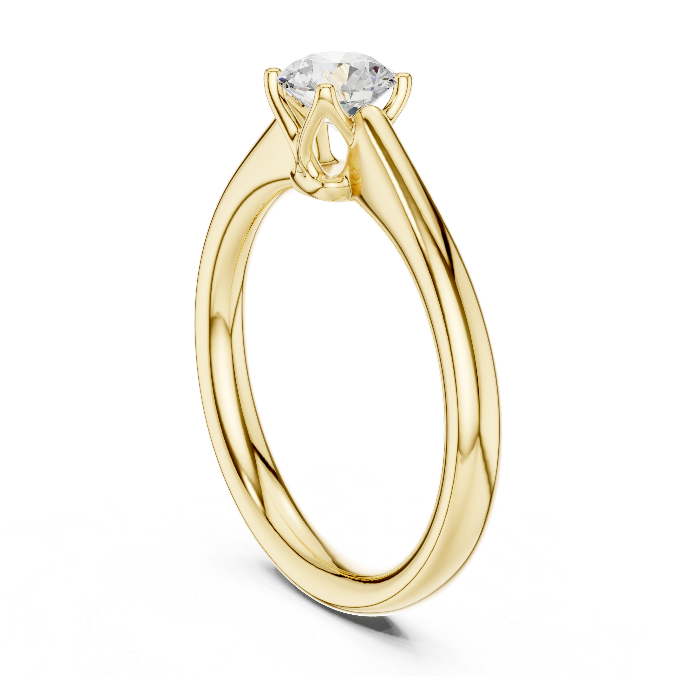 Classic Round Solitaire Engagement Ring 0.61 CT