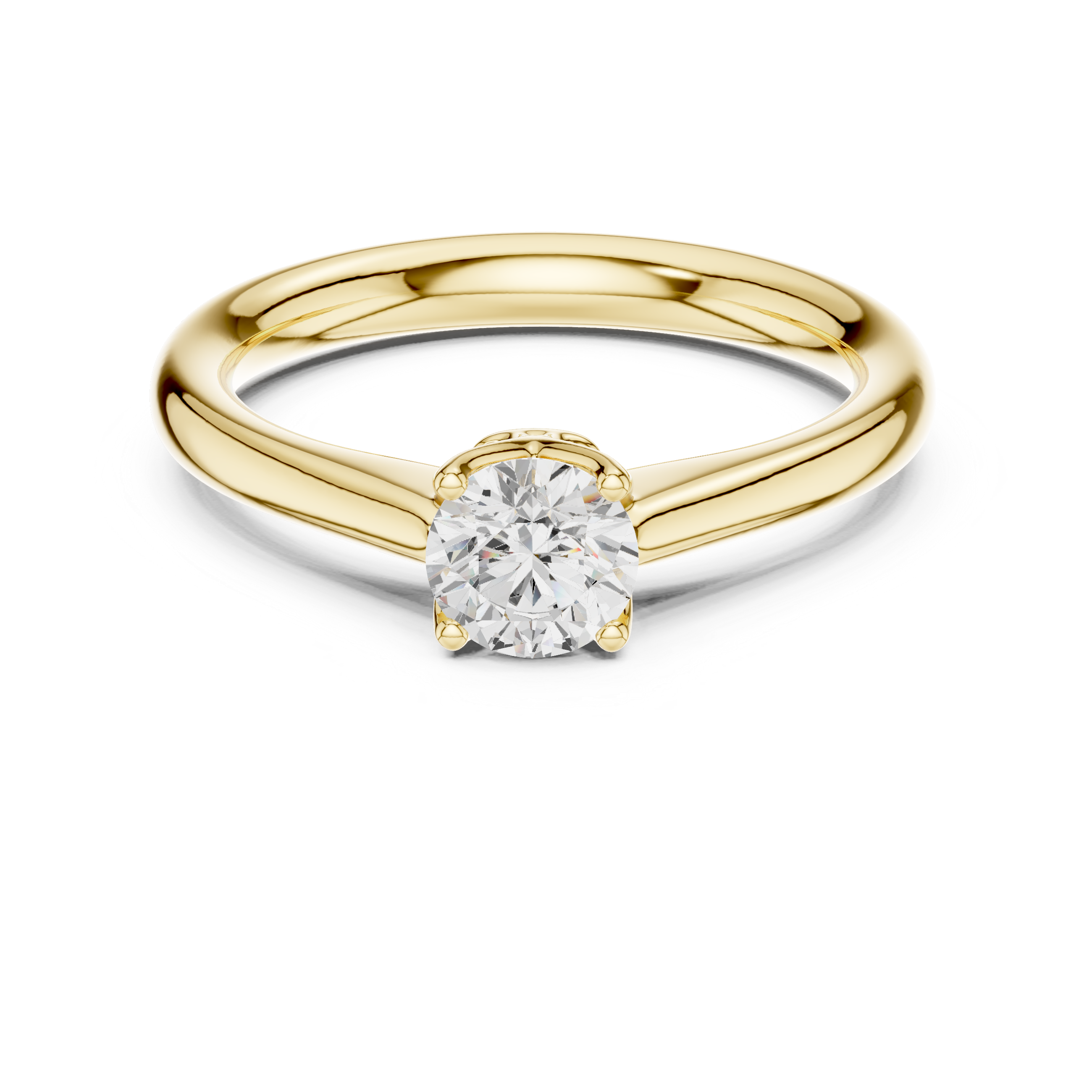 Classic Round Solitaire Engagement Ring 0.61 CT