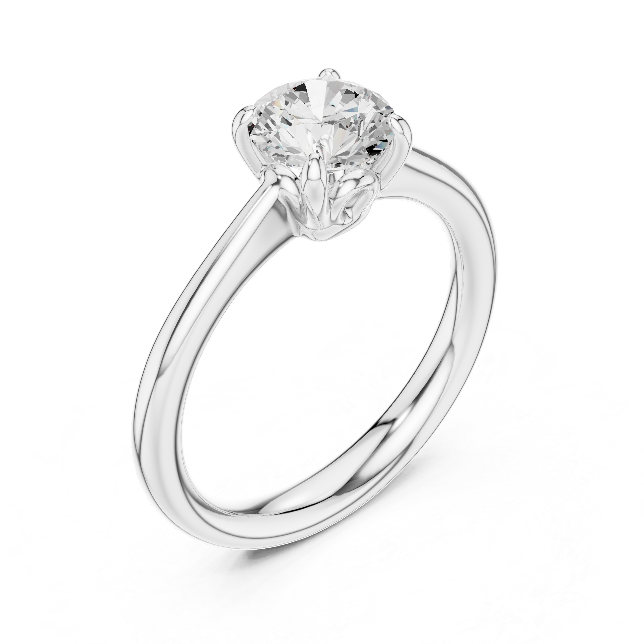 Classic Round Solitaire Engagement Ring 1 CT