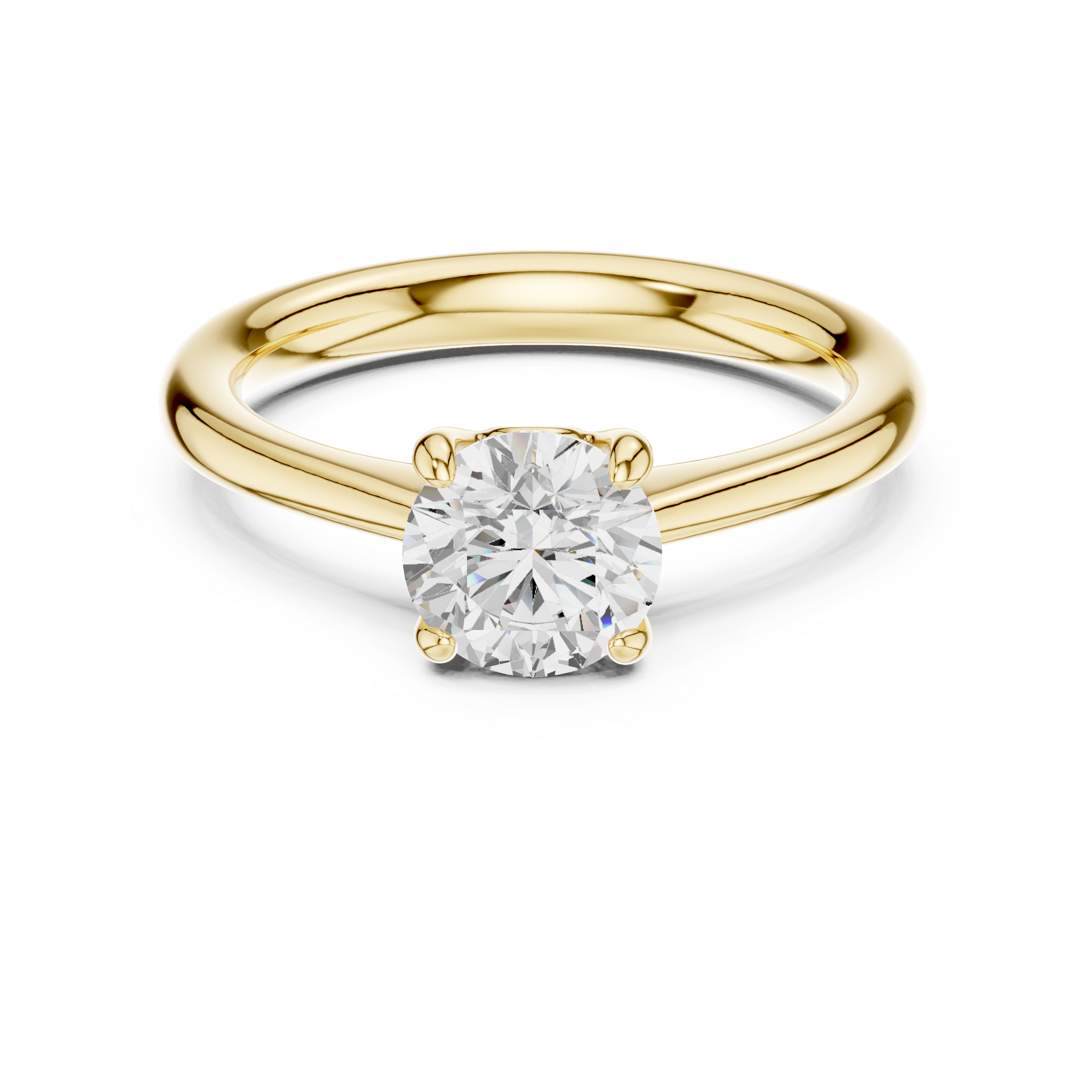 Classic Round Solitaire Engagement Ring 1 CT
