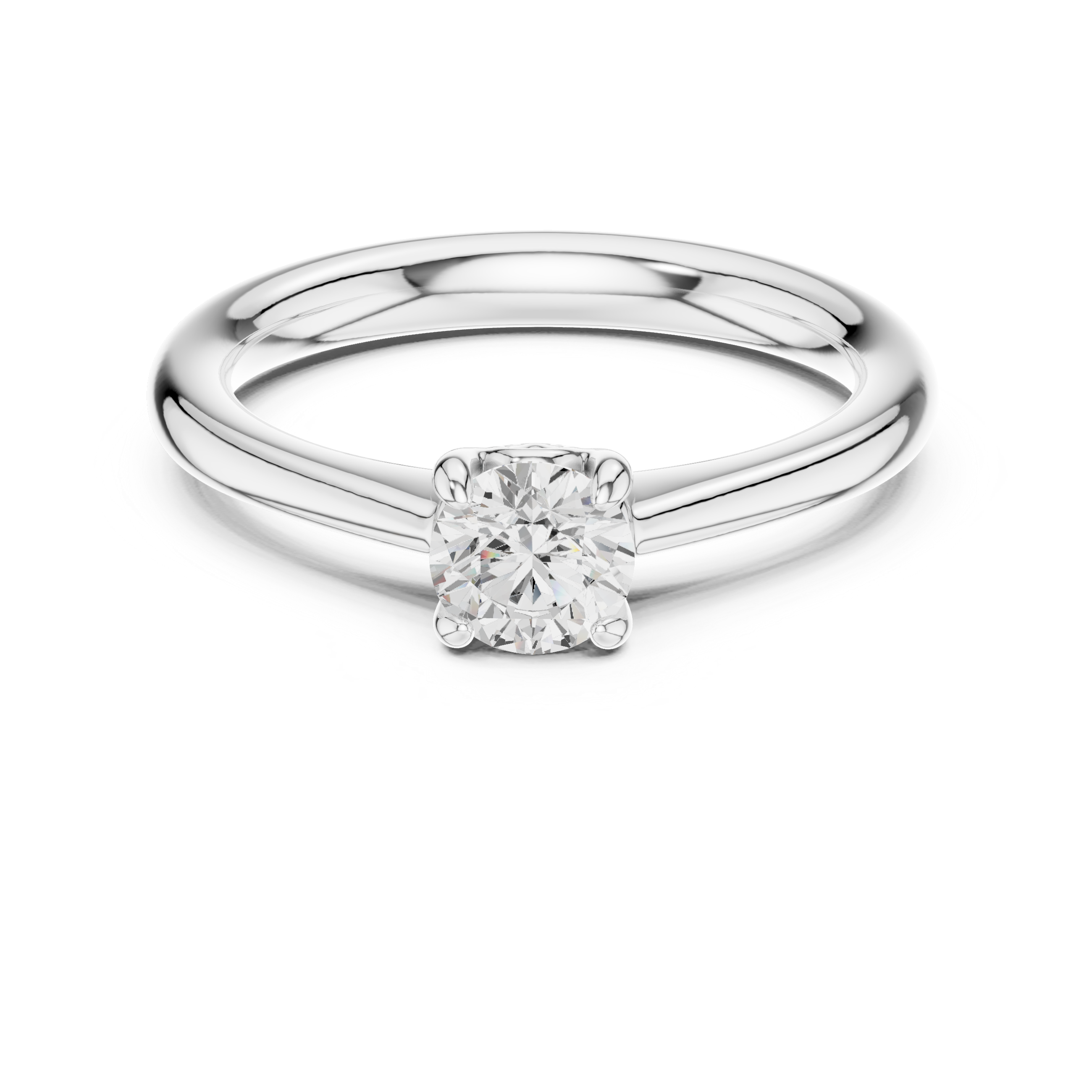 Classic Round Solitaire Engagement Ring