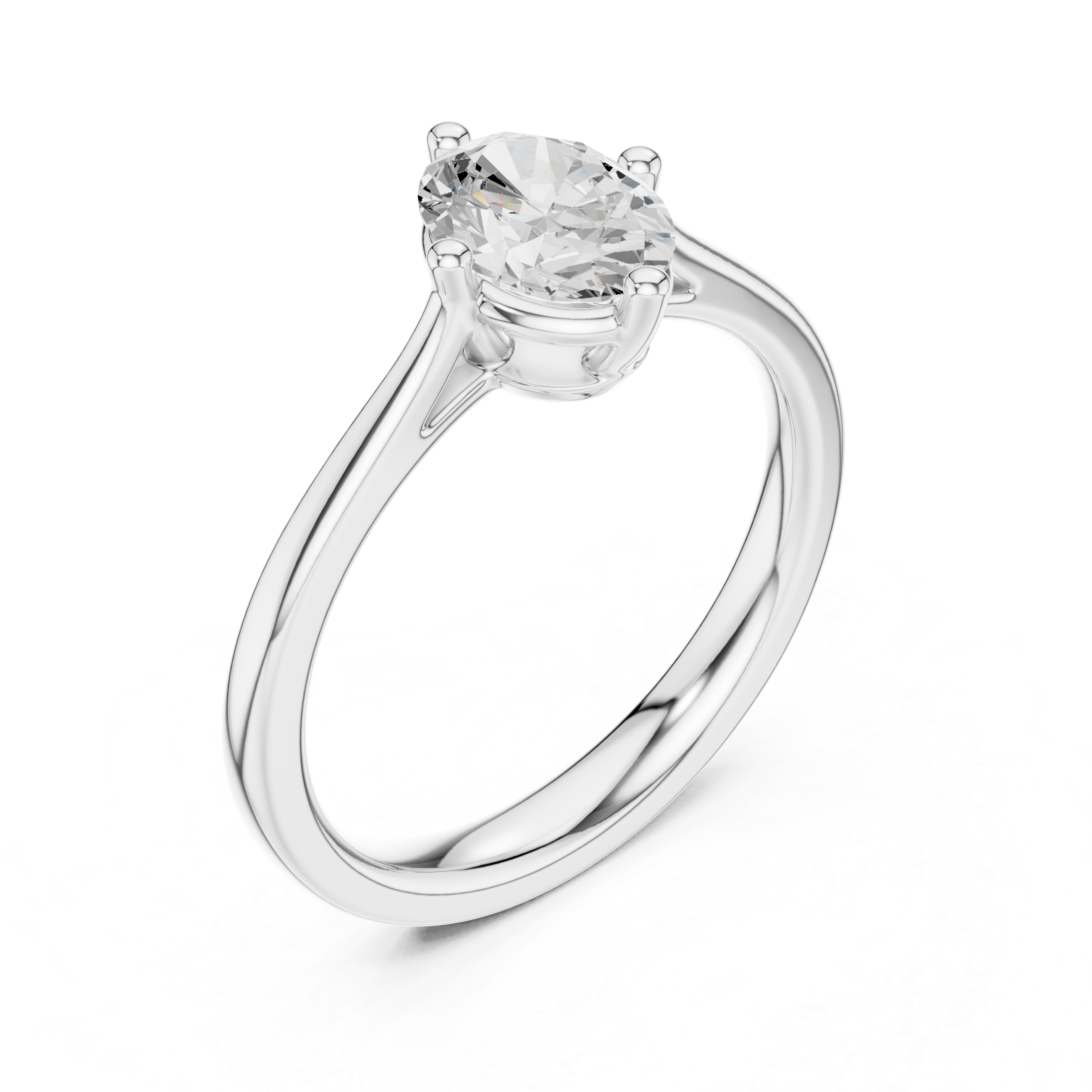Oval Solitaire Engagement Ring