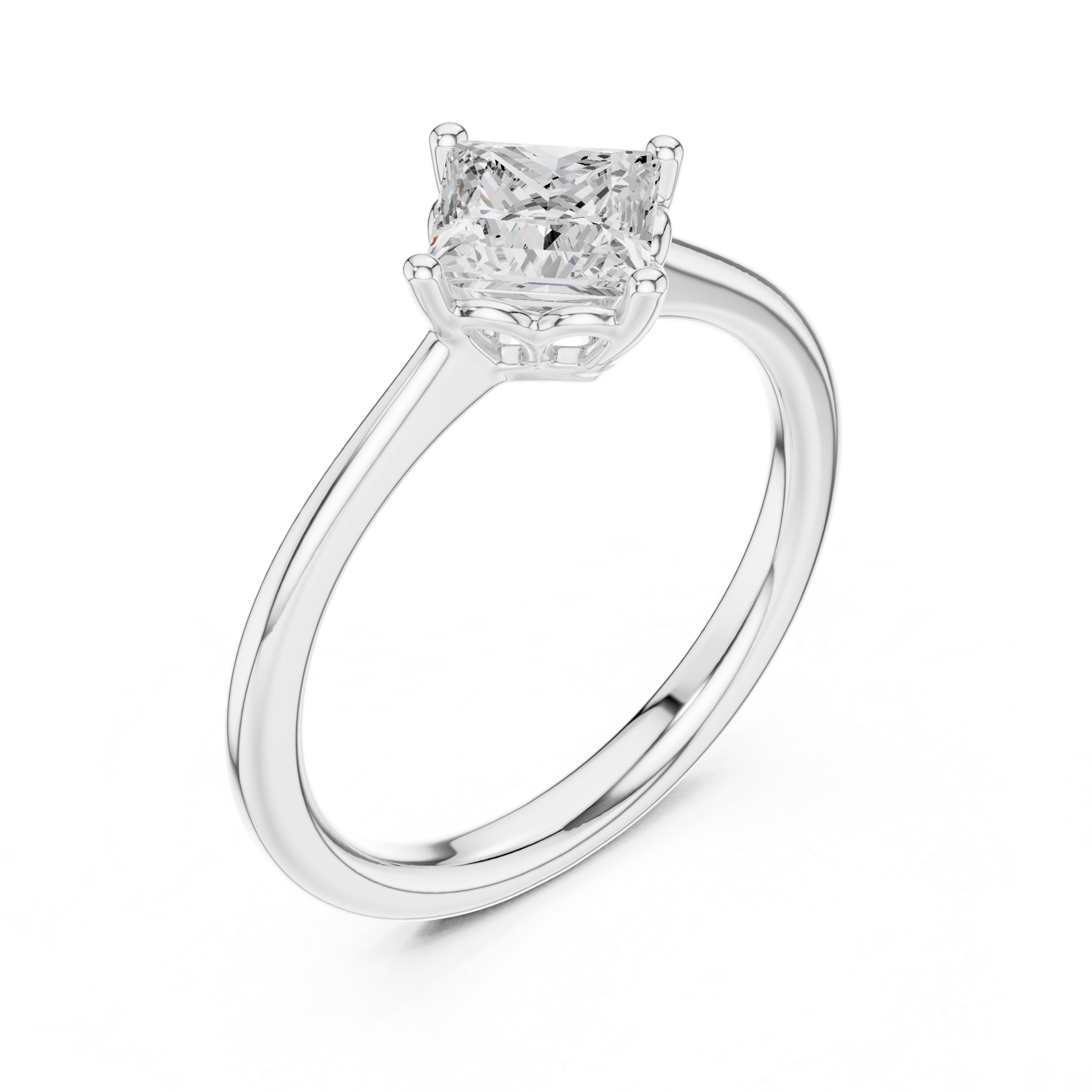 Princess Solitaire Engagement Ring