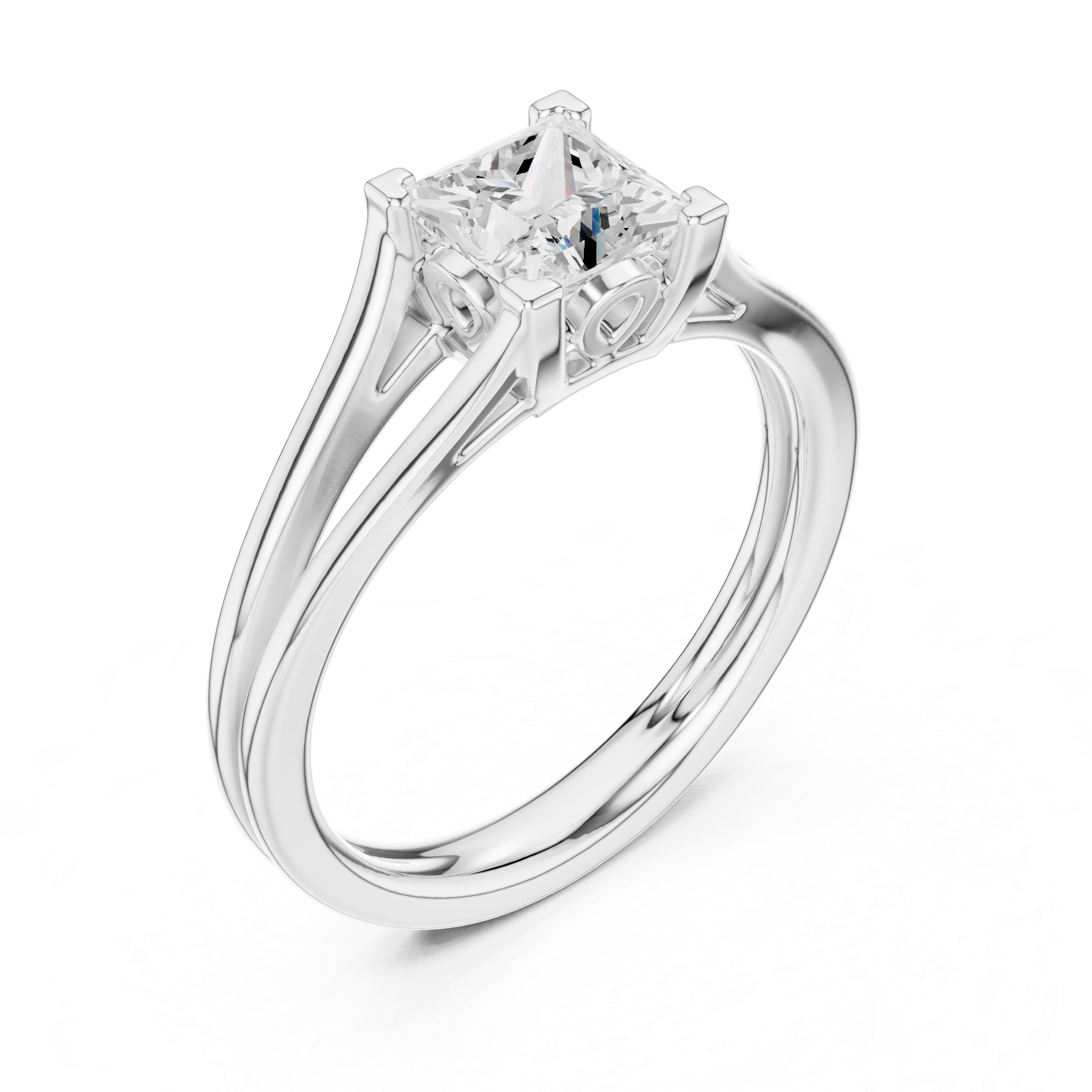 Princess Solitaire Engagement Ring