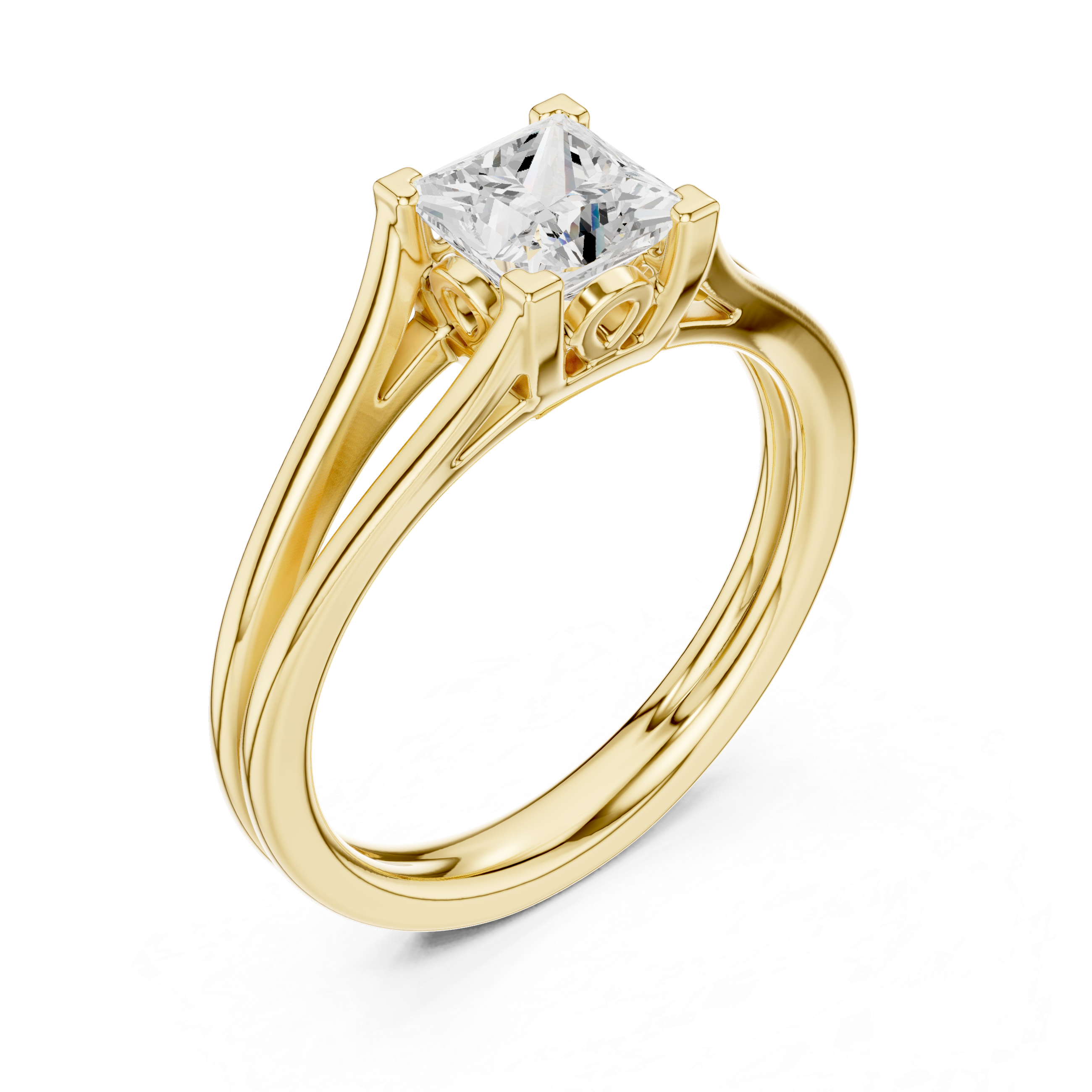 Princess Solitaire Engagement Ring