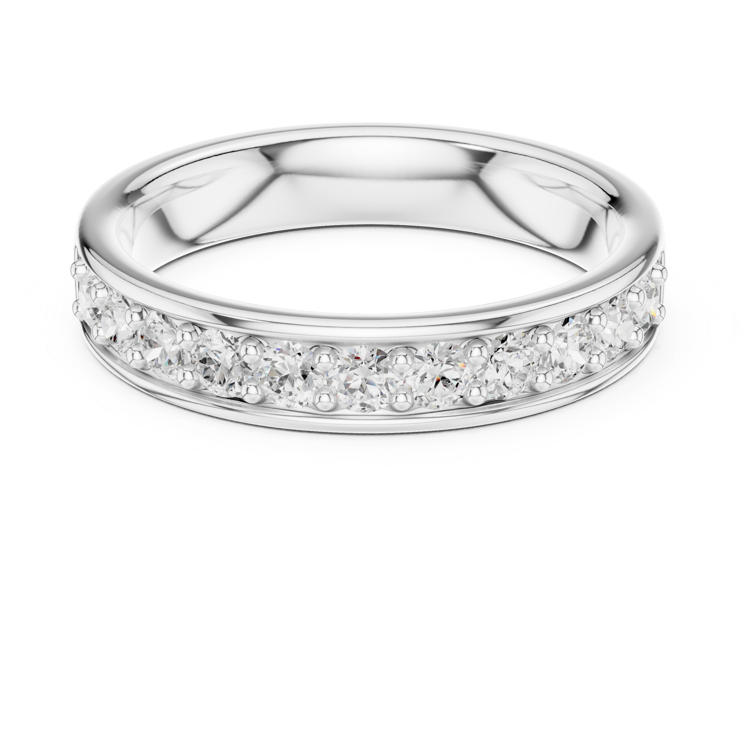 Channel Set Diamond Wedding Band