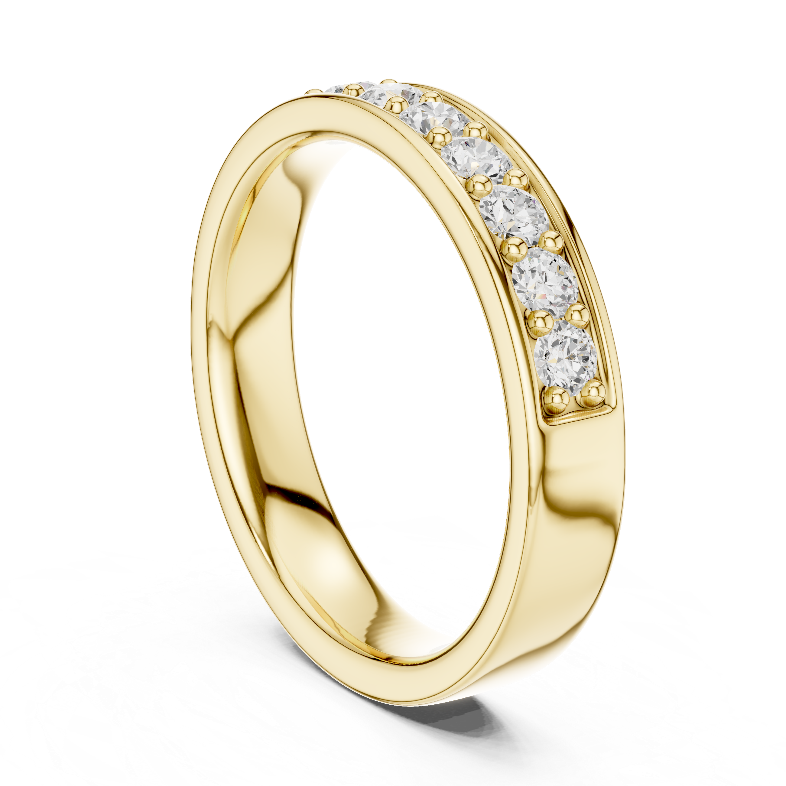 Channel Set Diamond Wedding Band