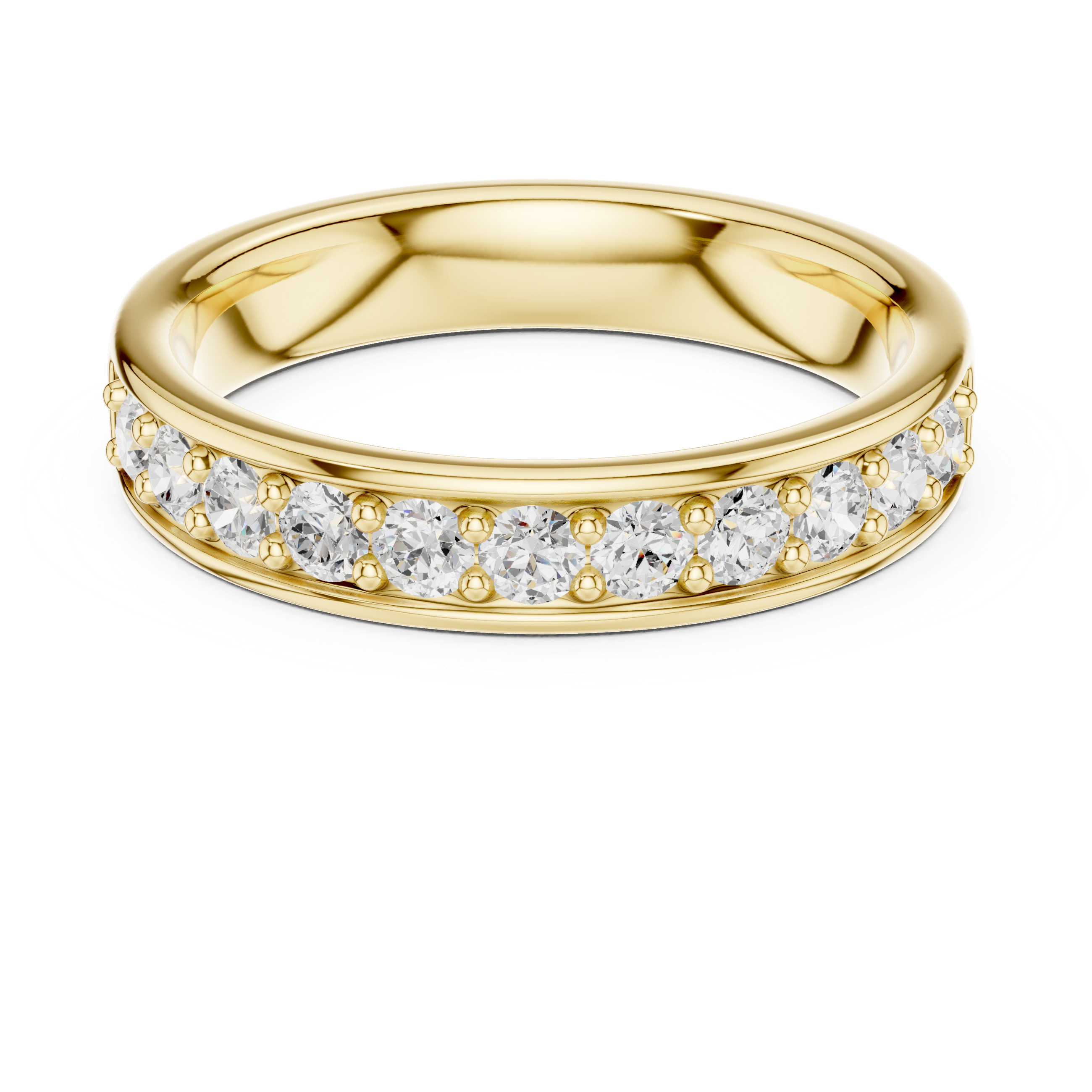 Channel Set Diamond Wedding Band