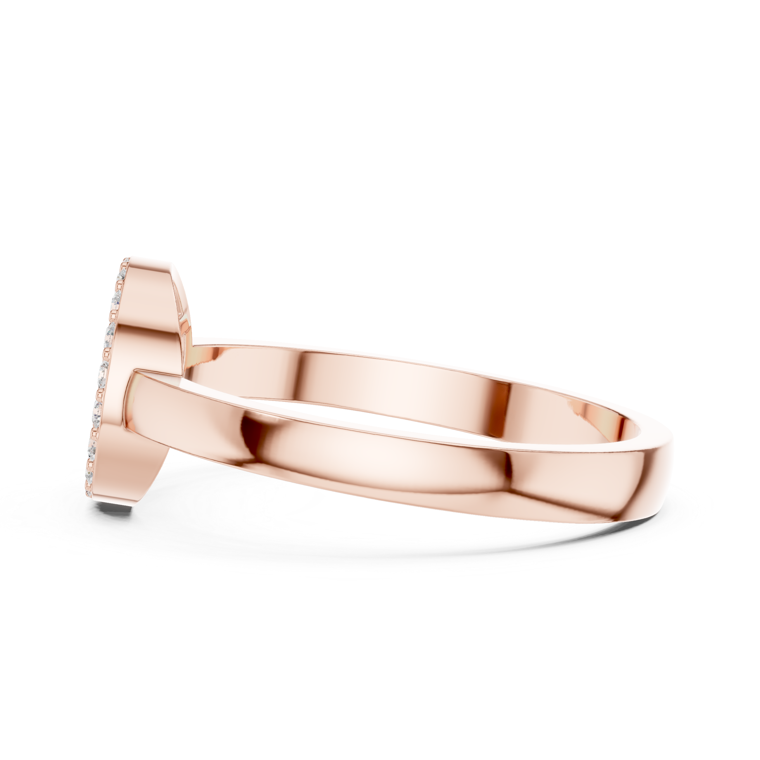 Round Diamond Pavé Disc Ring