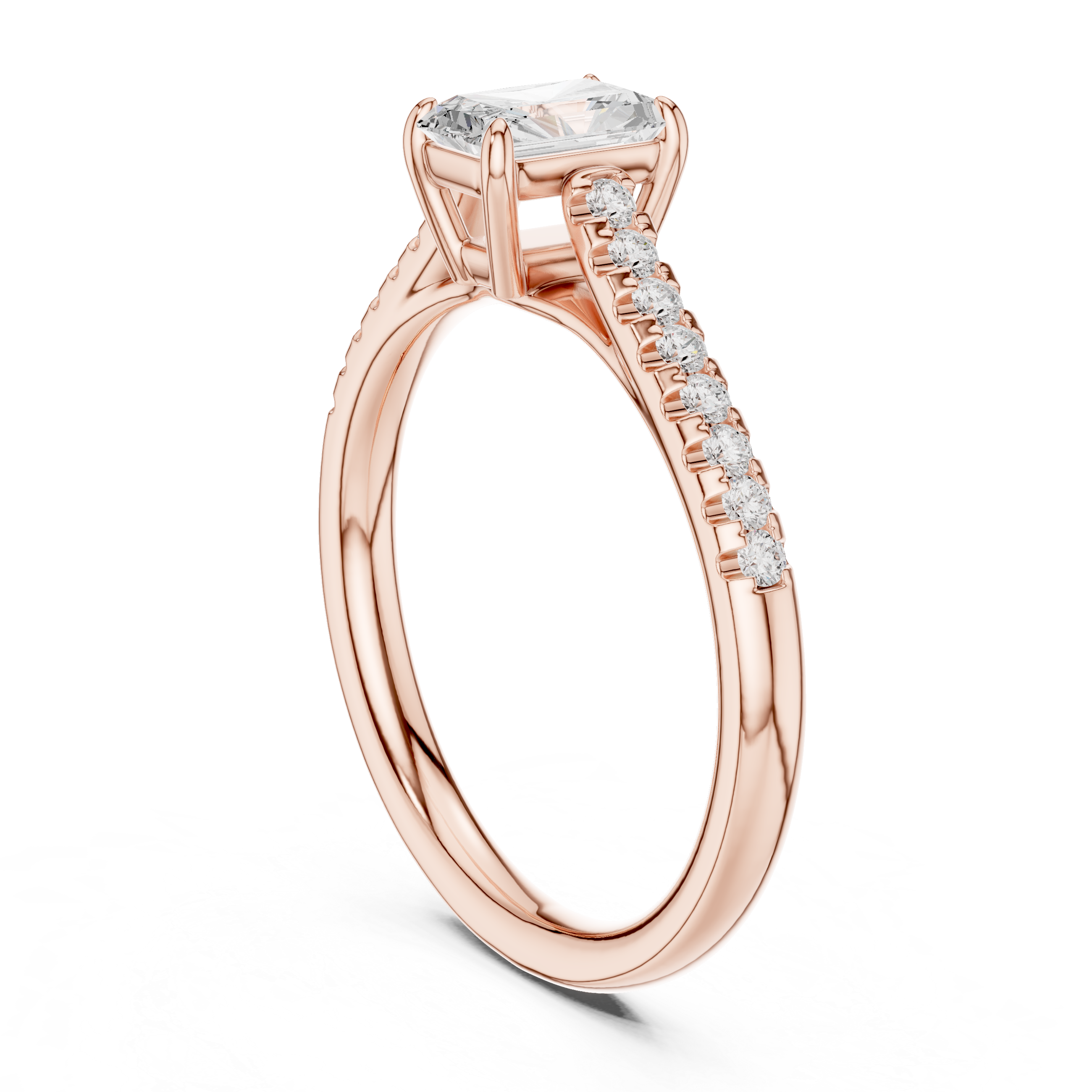 Radiant Cut Diamond Solitaire Engagement Ring