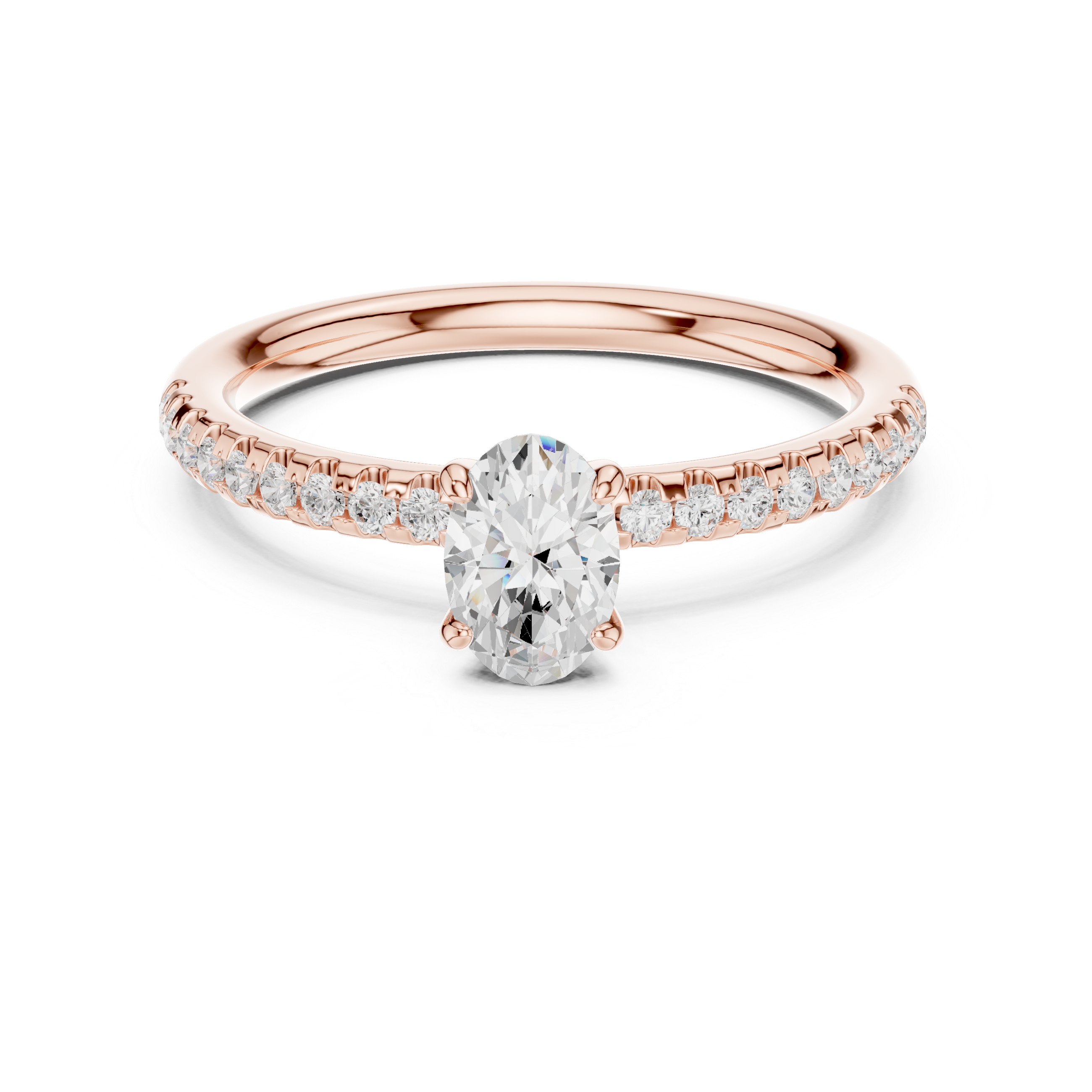 Oval Diamond Solitaire Engagement Ring