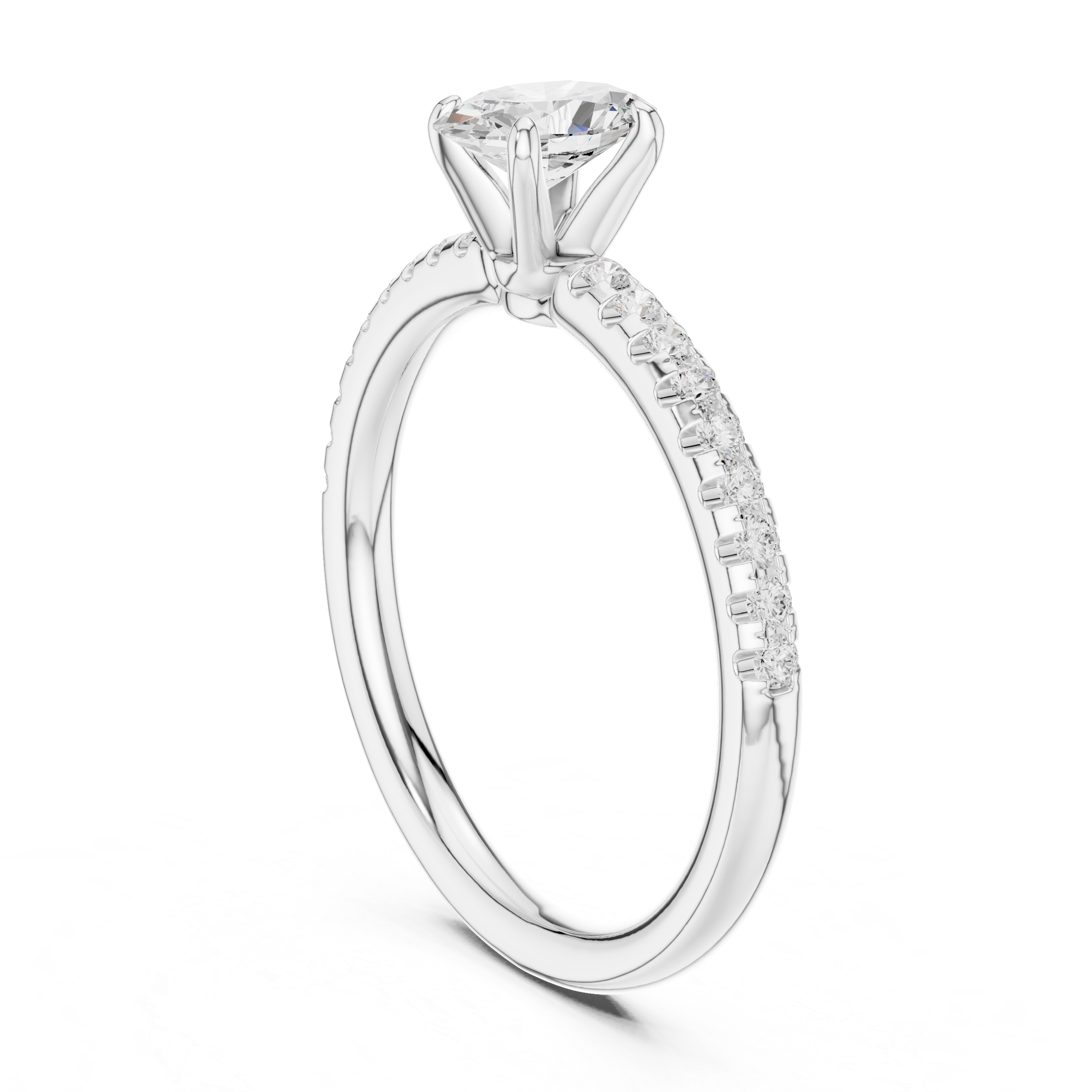 Oval Diamond Solitaire Engagement Ring