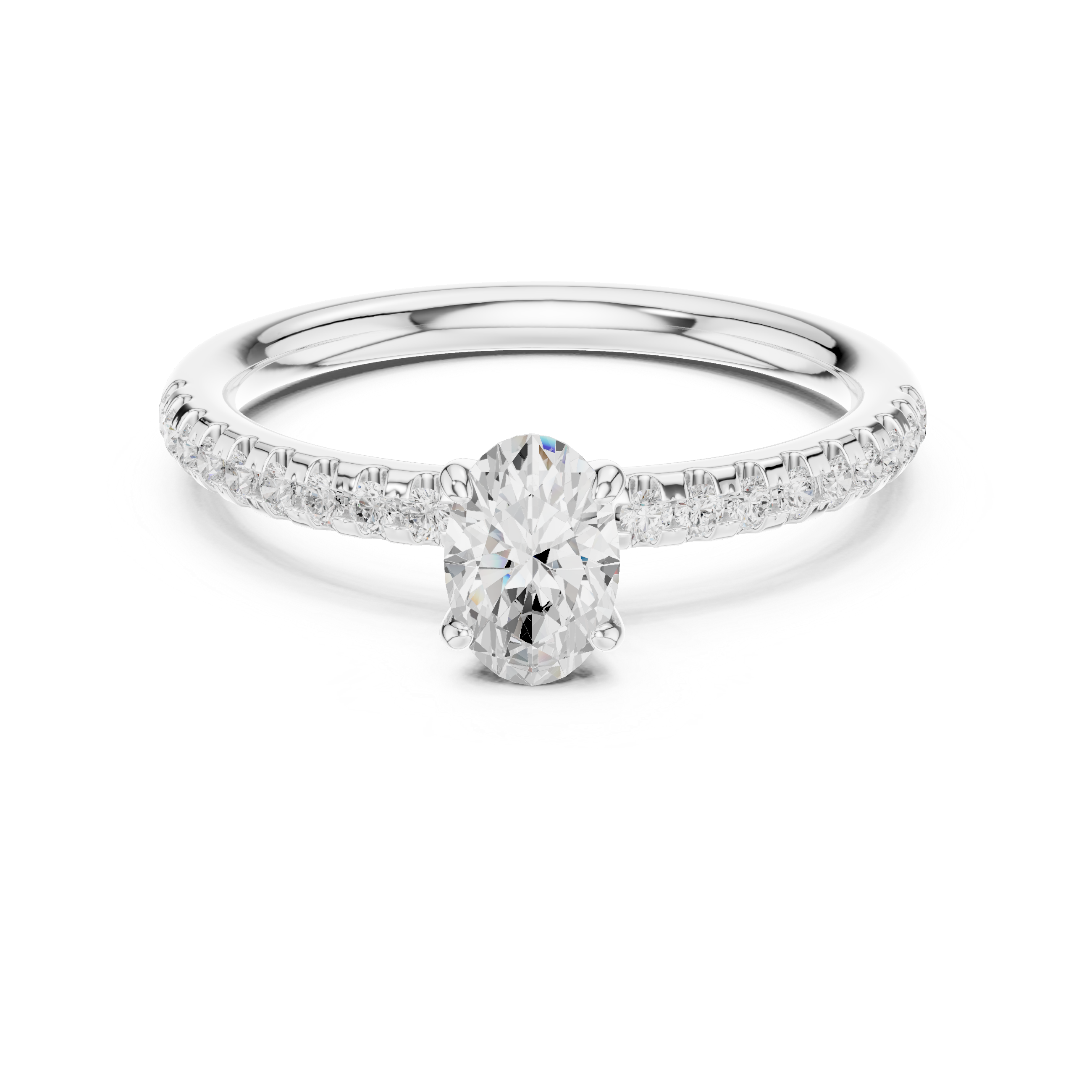 Oval Diamond Solitaire Engagement Ring