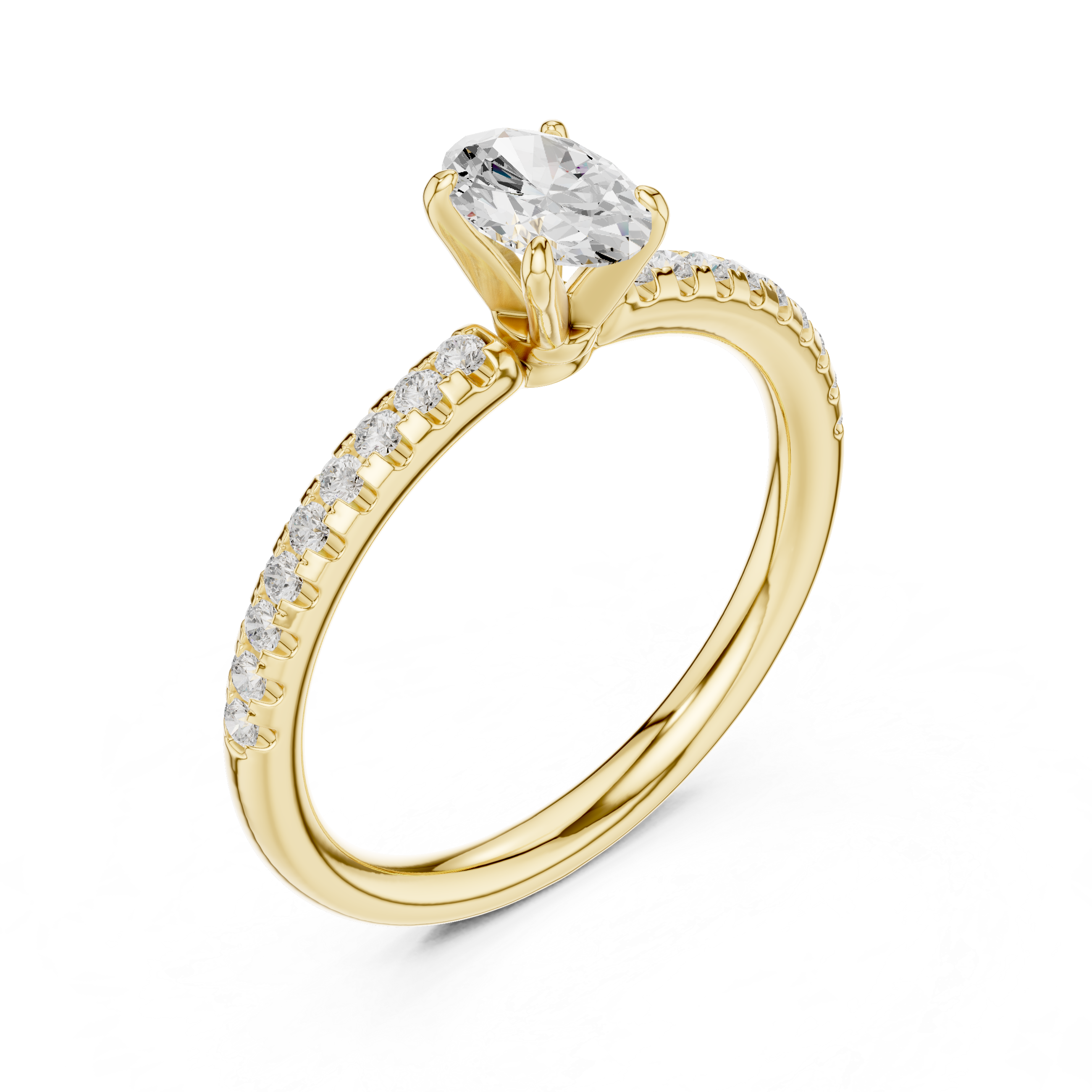 Oval Diamond Solitaire Engagement Ring